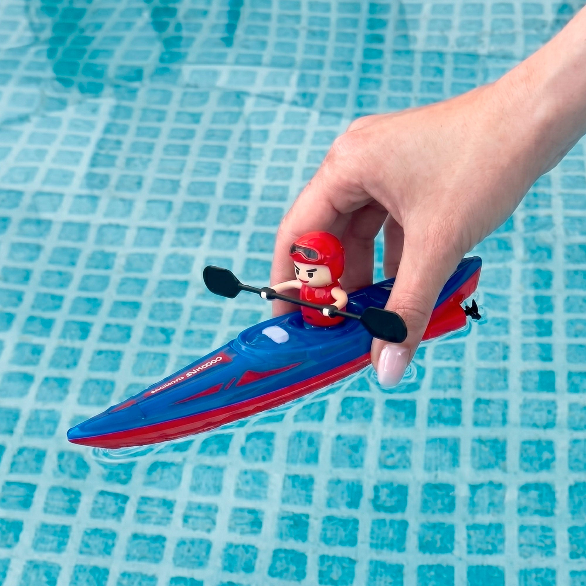 Kayak radiocontrol con figura River Kayak