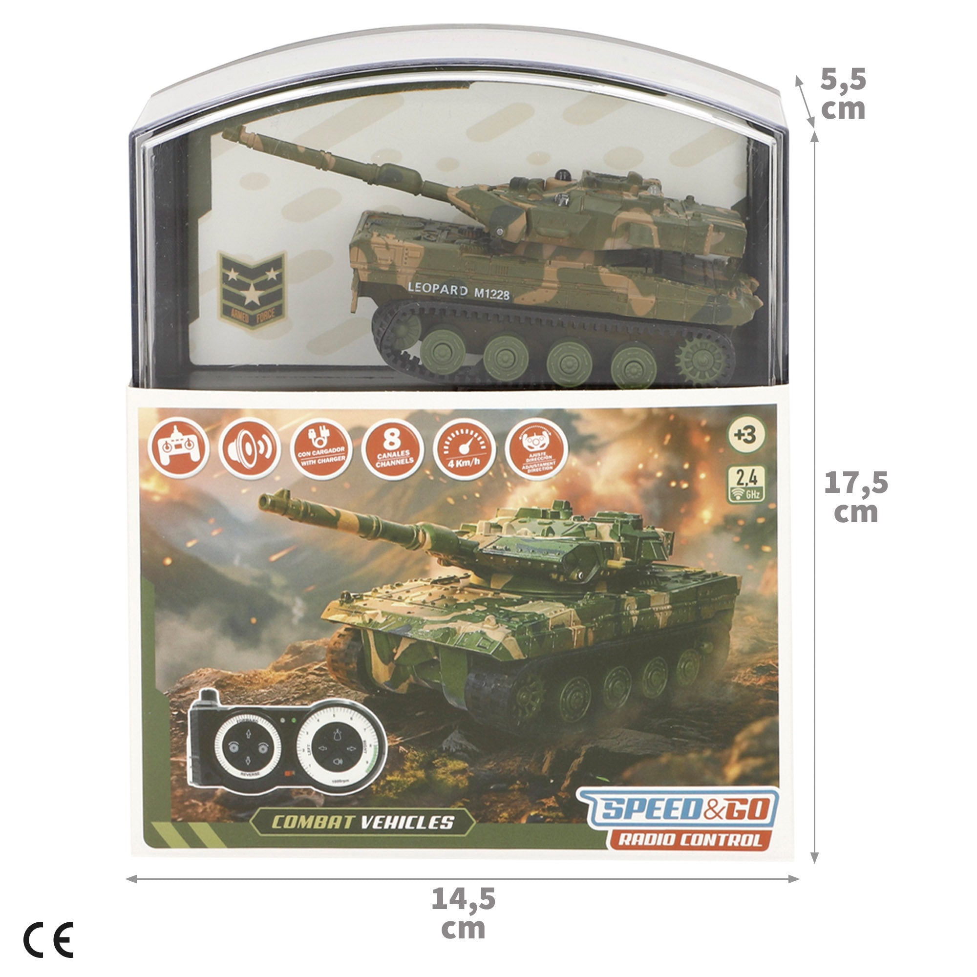 Tanque radiocontrol + 3 años Speed&Go