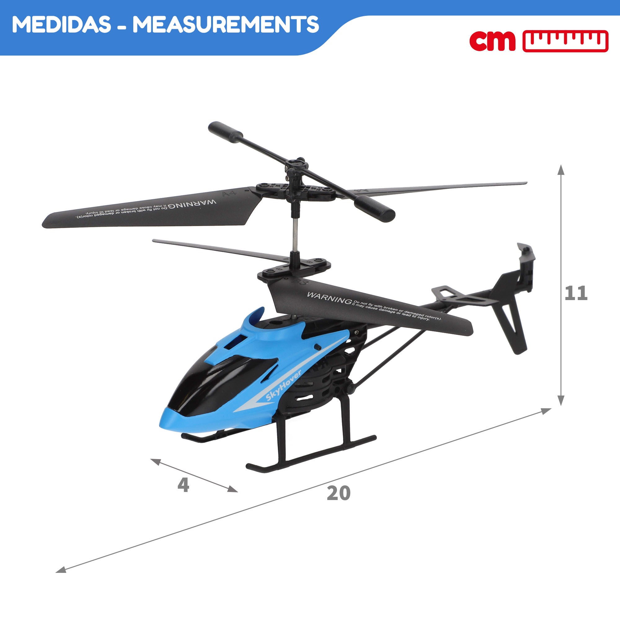 Helicóptero telecomandado com velocidade de 360º e função Go