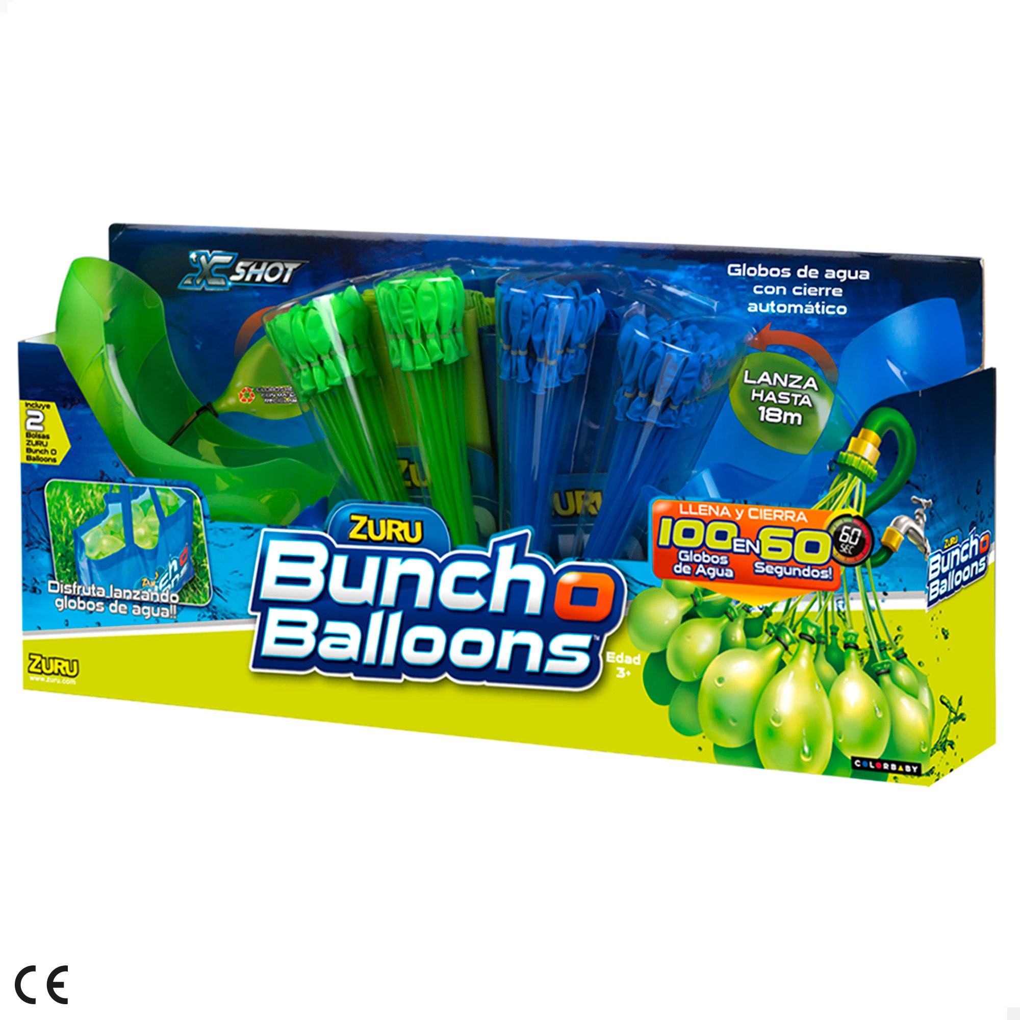 Set 140 globos, 2 lanzadores, 1 boquilla y 2 bolsas Bunch O Balloons