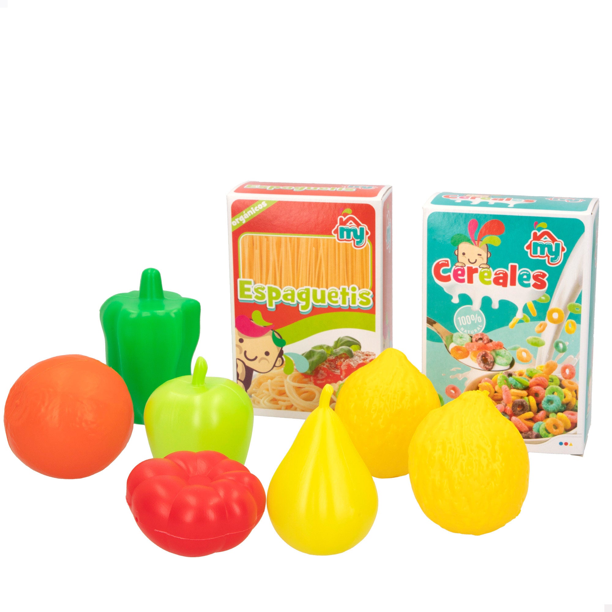 Cesta de la compra con comida y accesorios My Home Colors