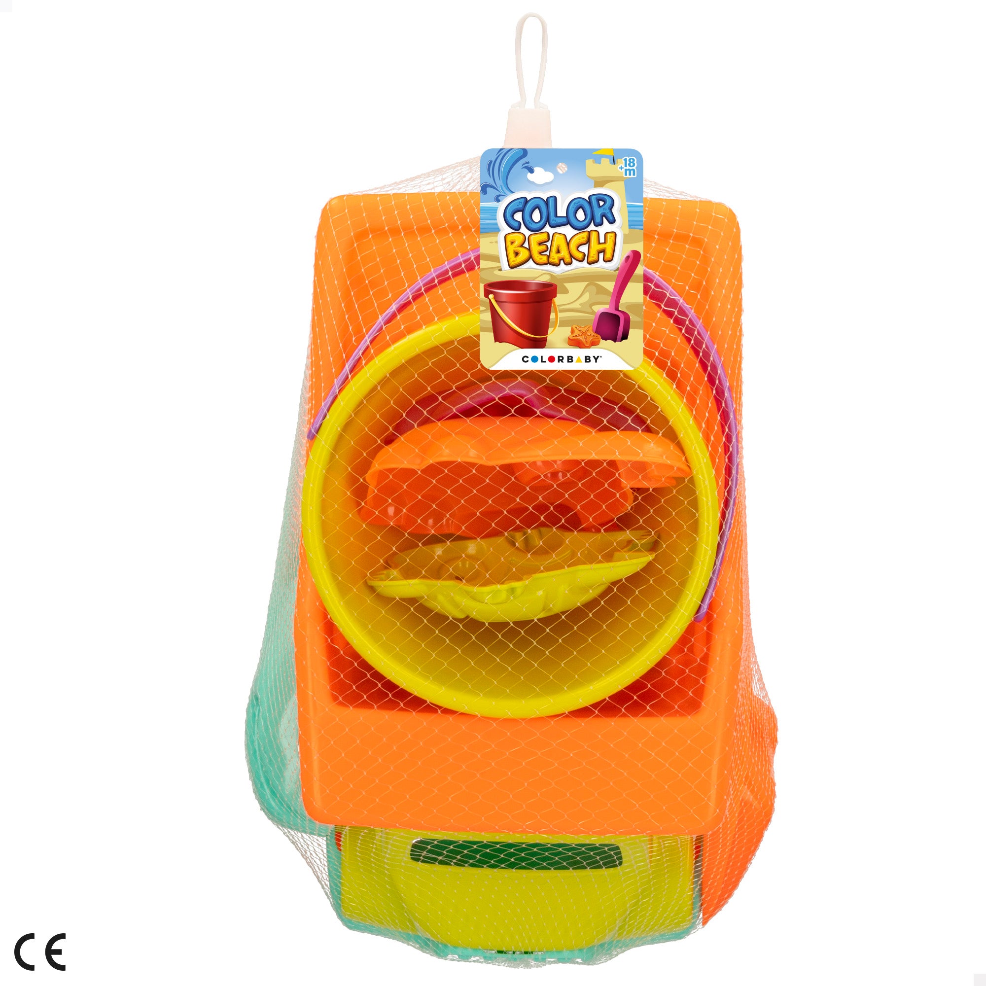 Set playa camión y cubo con accesorios Color Beach