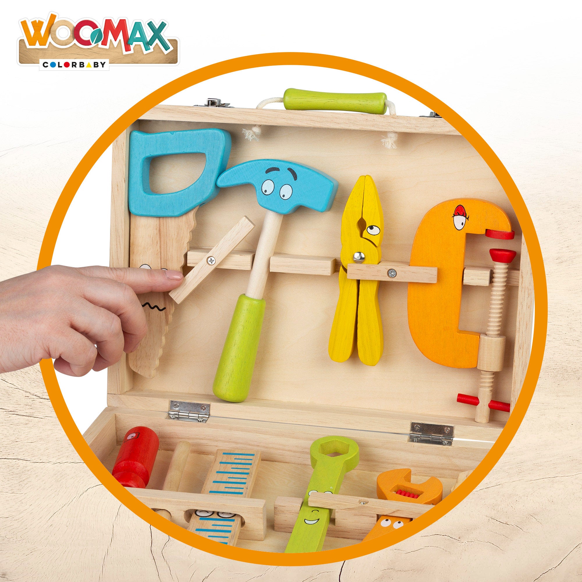 WOOMAX Maletín herramientas de madera