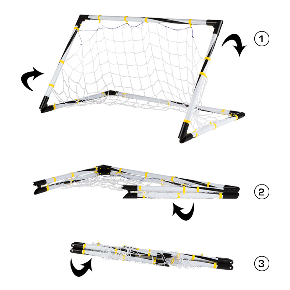 Portería de fútbol plegable con balón e hinchador CB Toys