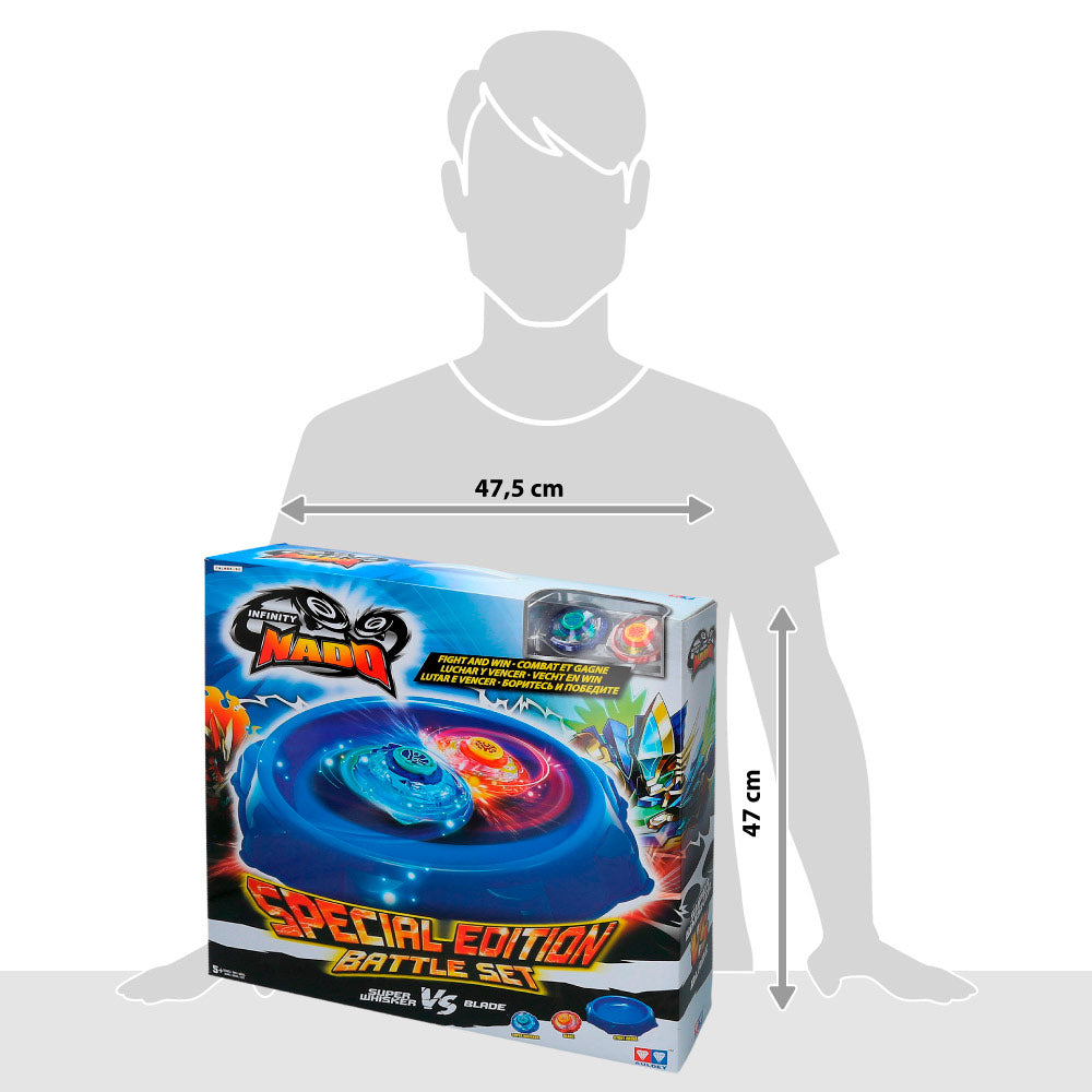 Infinity Nado Set Estadio arena, lanzadores y peonzas Super Whisker vs Blade