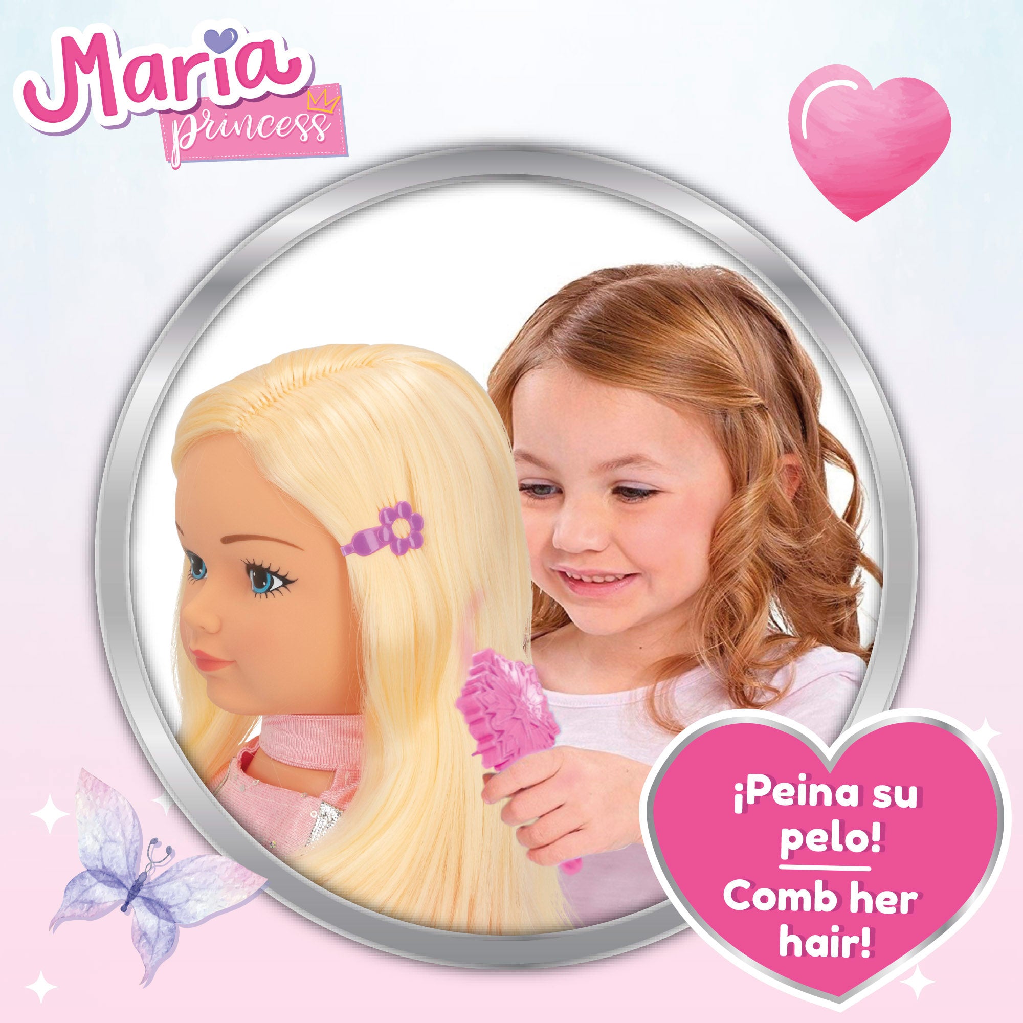 Busto muñeca con accesorios María Princess