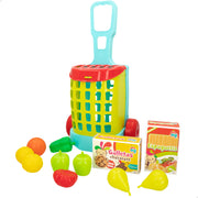 Carrito supermercado juguete con comida 11 pzas My Home Colors