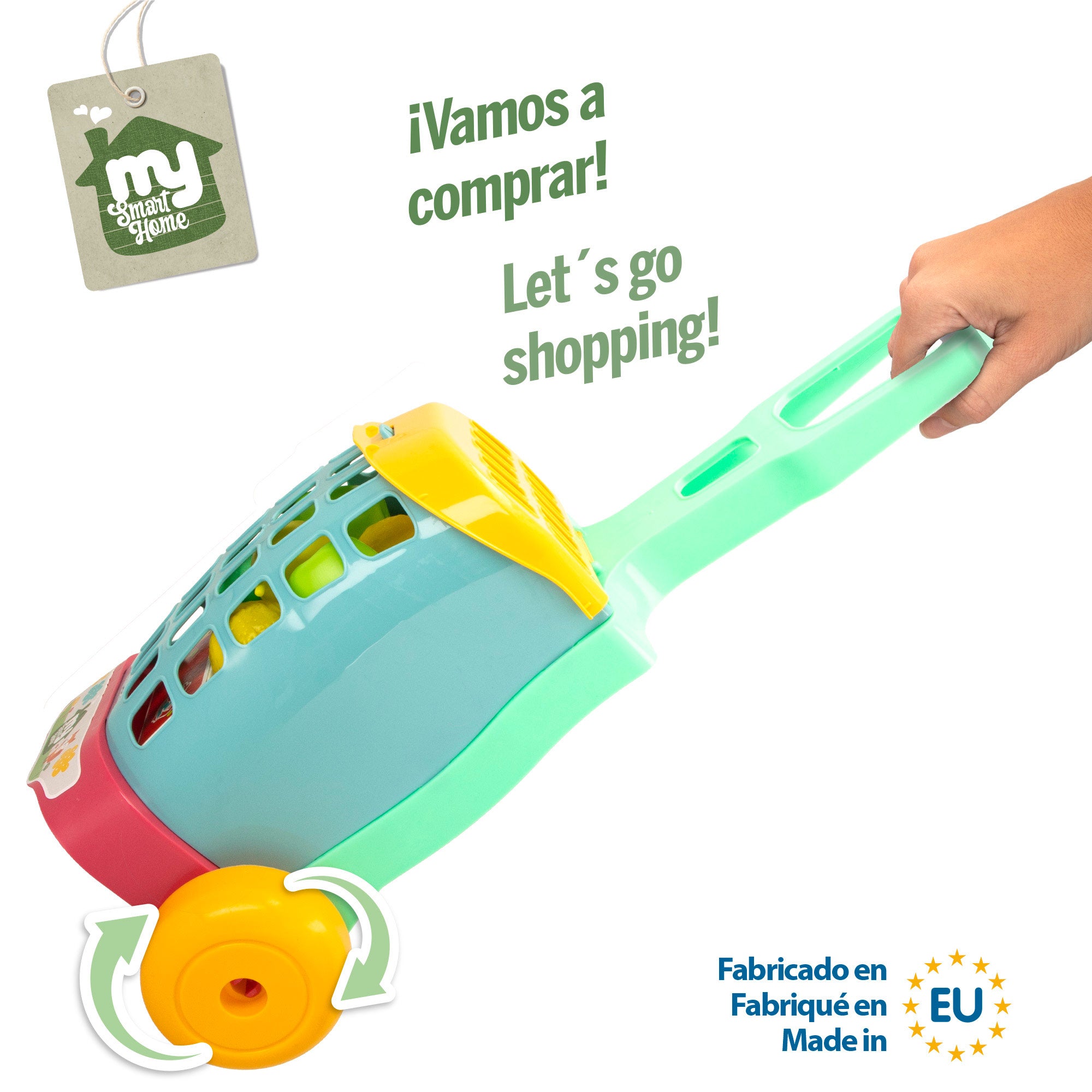 Carrito compra juguete con alimentos 11 pzas My Sweet Home
