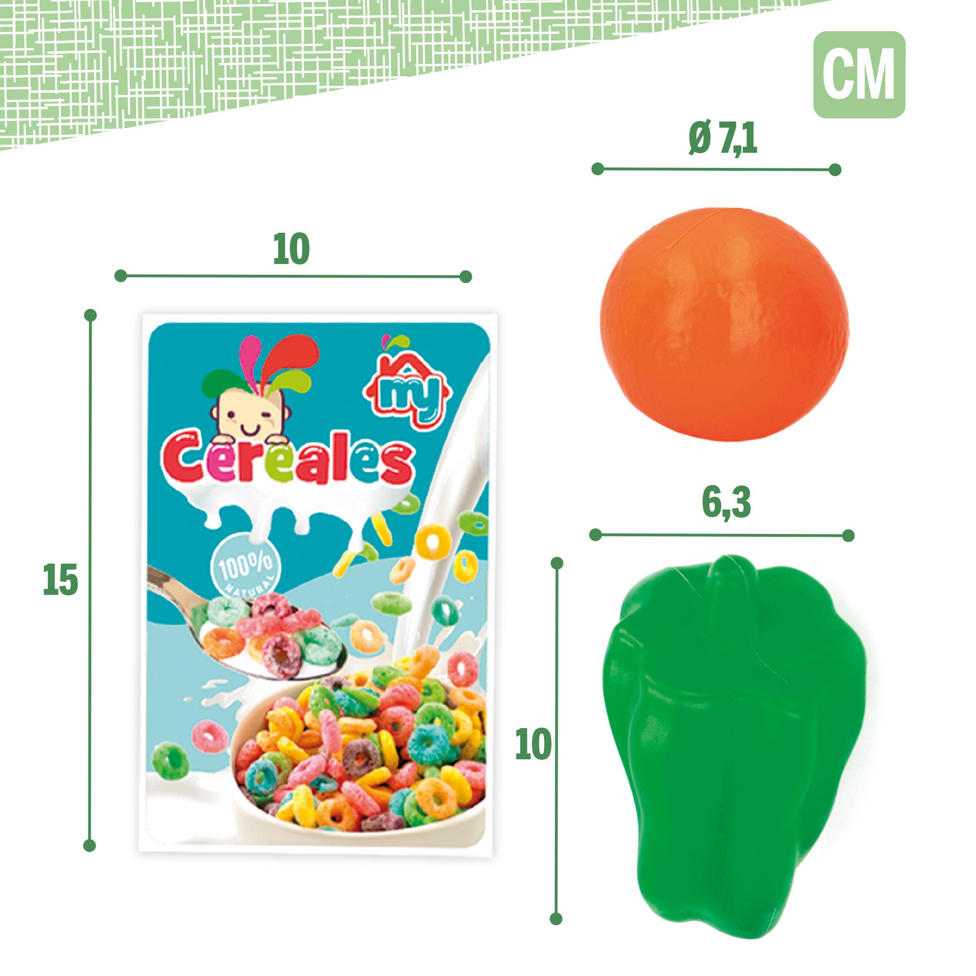 Carrito compra juguete con alimentos 11 pzas My Sweet Home