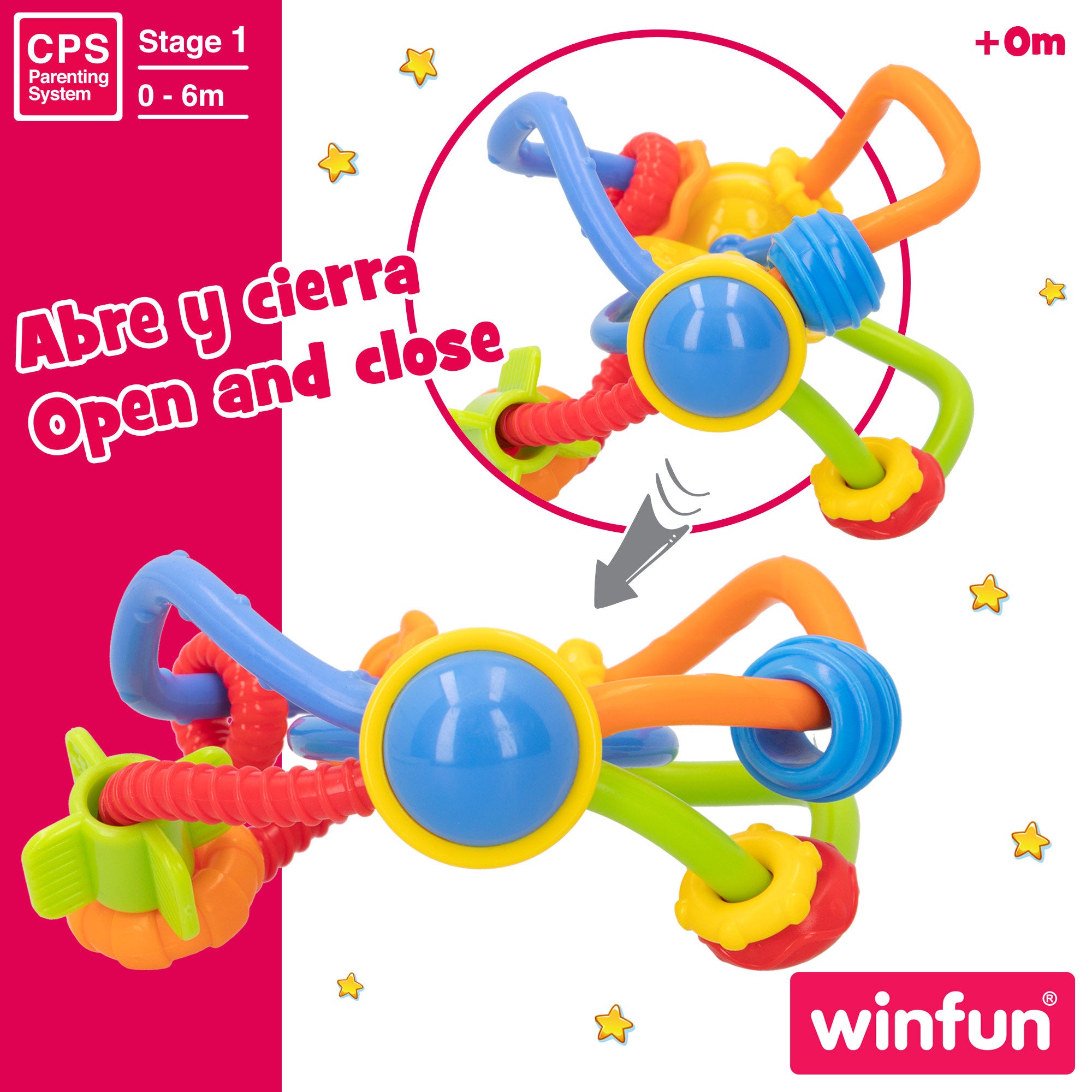 Chocalho multifuncional Winfun para recém-nascidos