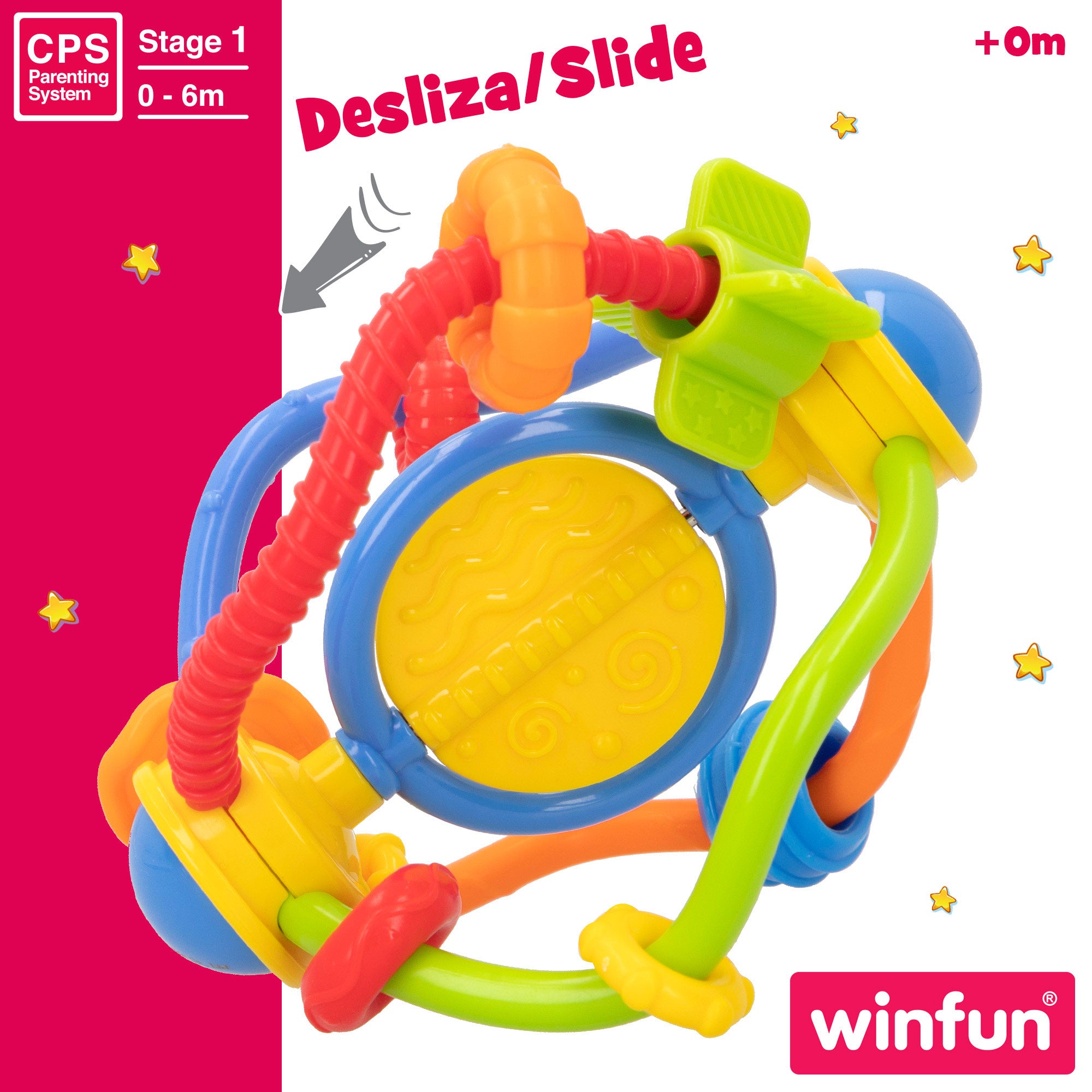 Chocalho multifuncional Winfun para recém-nascidos