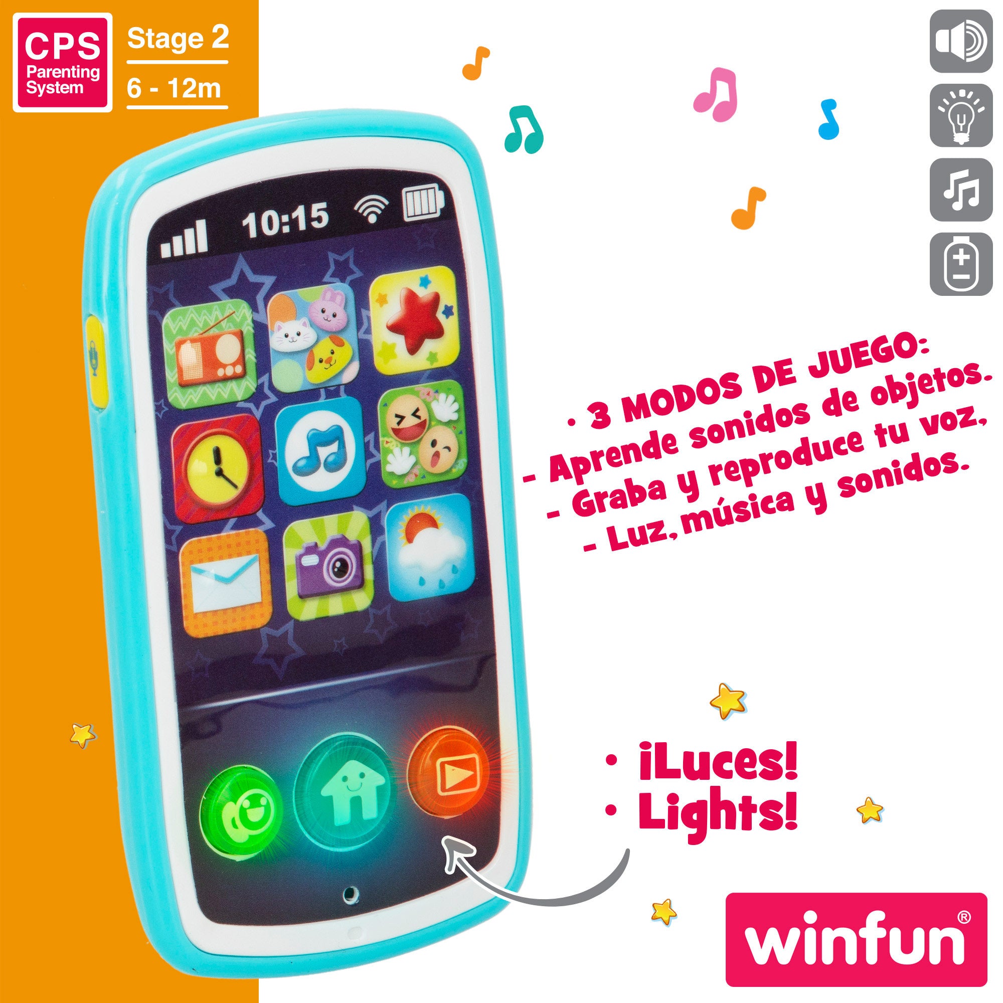 Winfun Teléfono móvil musical para bebés