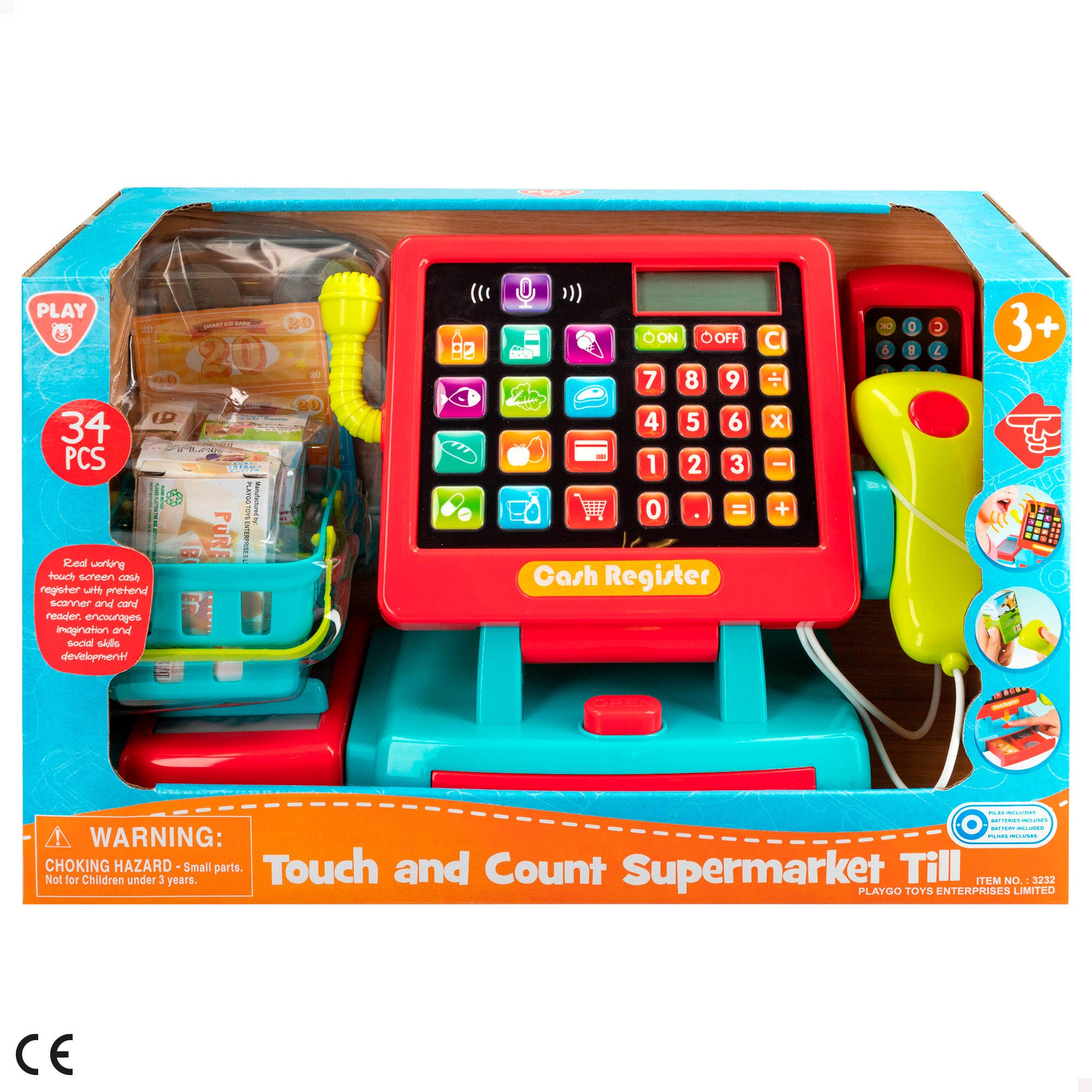 Caixa registadora eletrónica com tela sensível ao toque PLAY