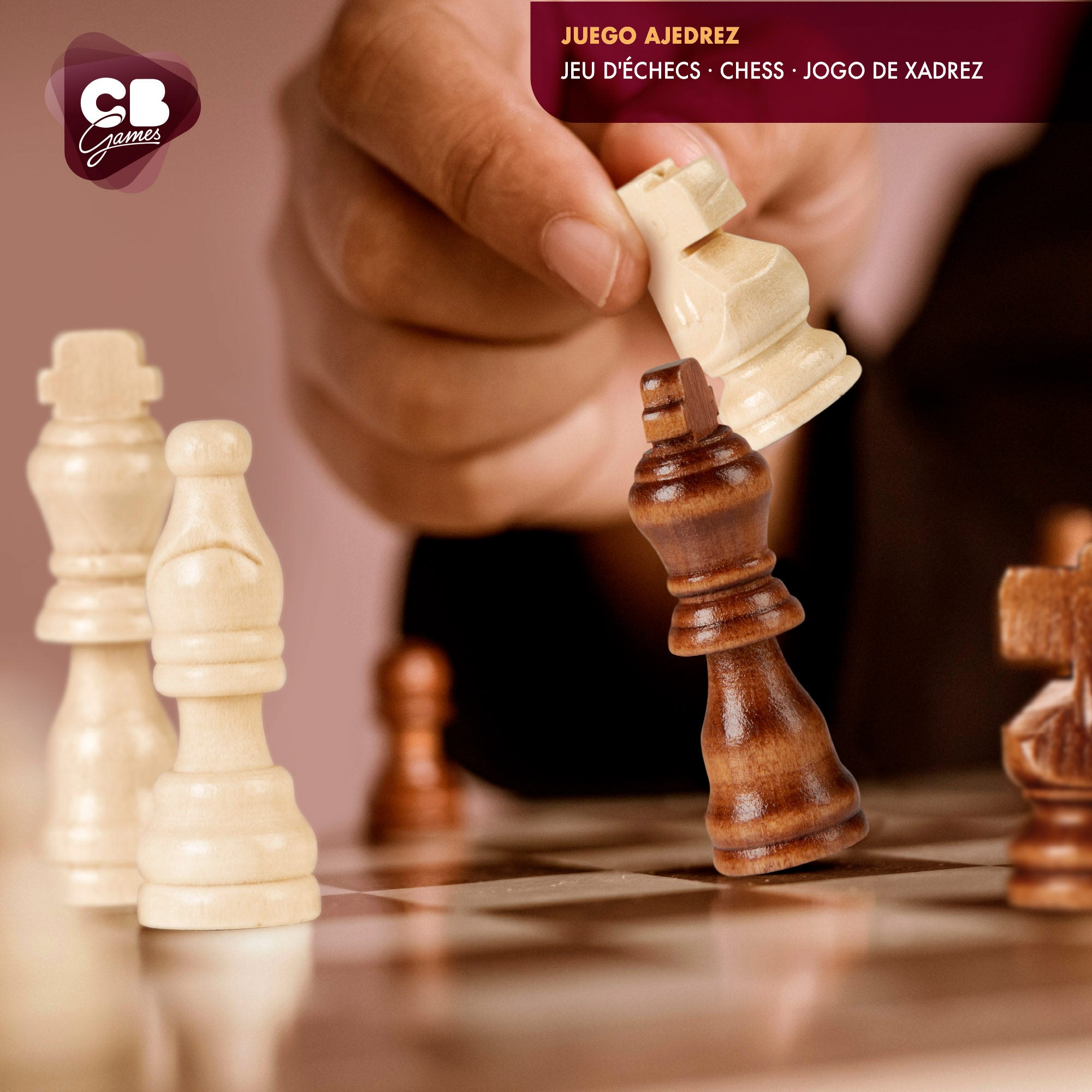 Juegos de mesa ajedrez estuche de madera CB Games