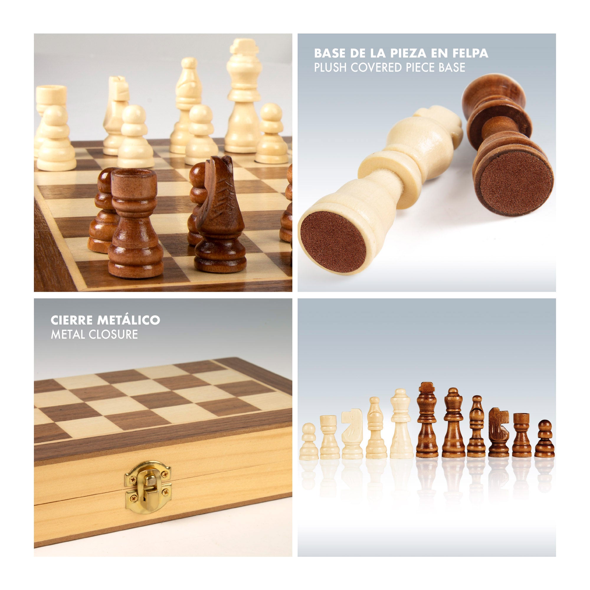 Juegos de mesa ajedrez estuche de madera CB Games