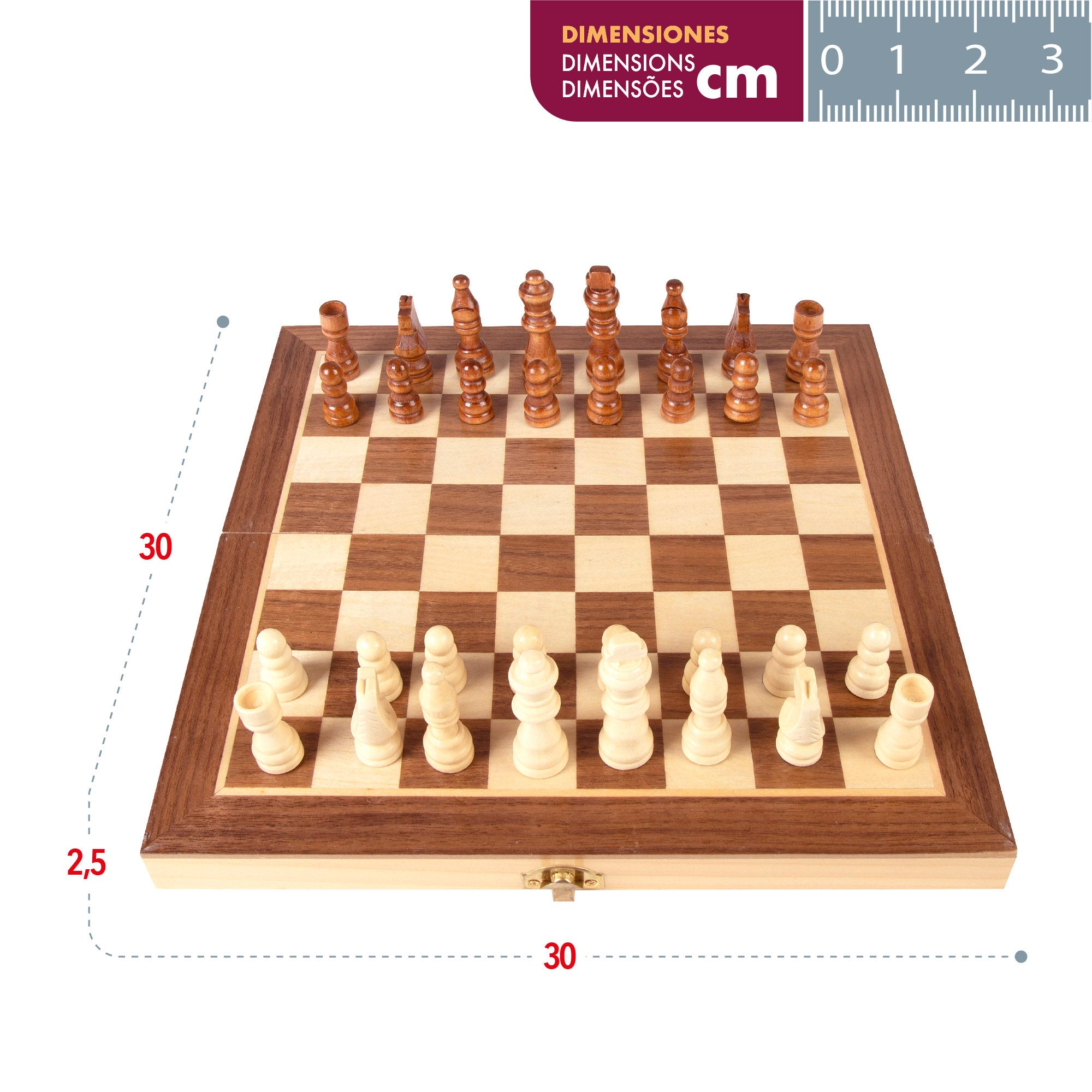 Juegos de mesa ajedrez estuche de madera CB Games