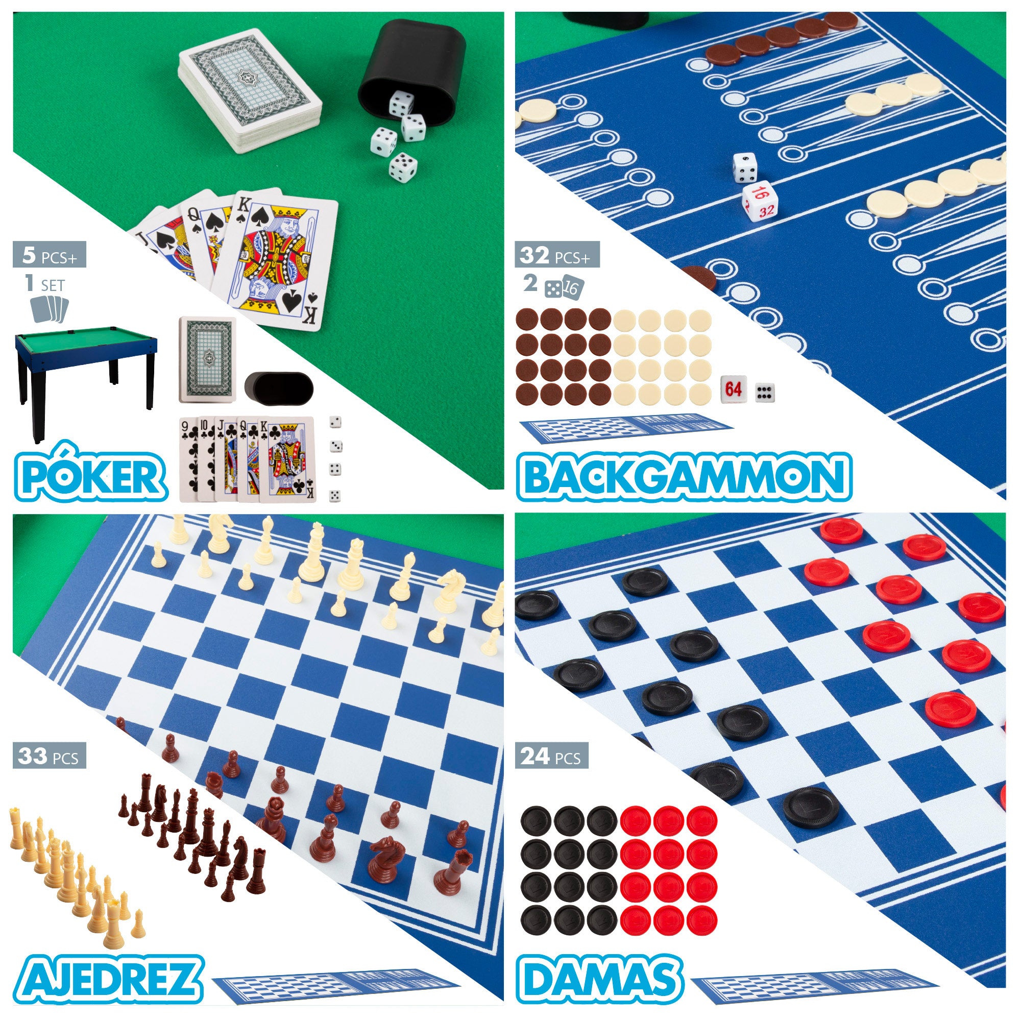 Mesa de billar multijuegos 12 en 1 CB Games