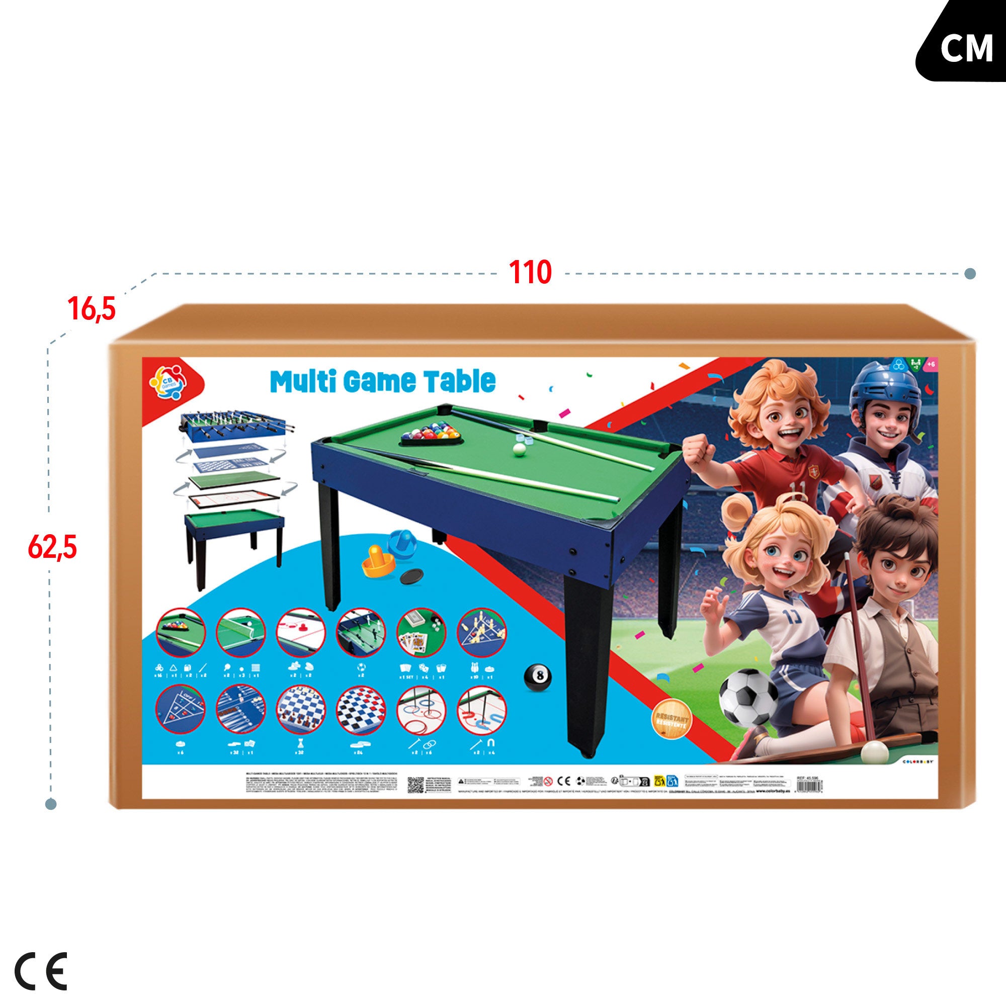 Mesa de billar multijuegos 12 en 1 CB Games