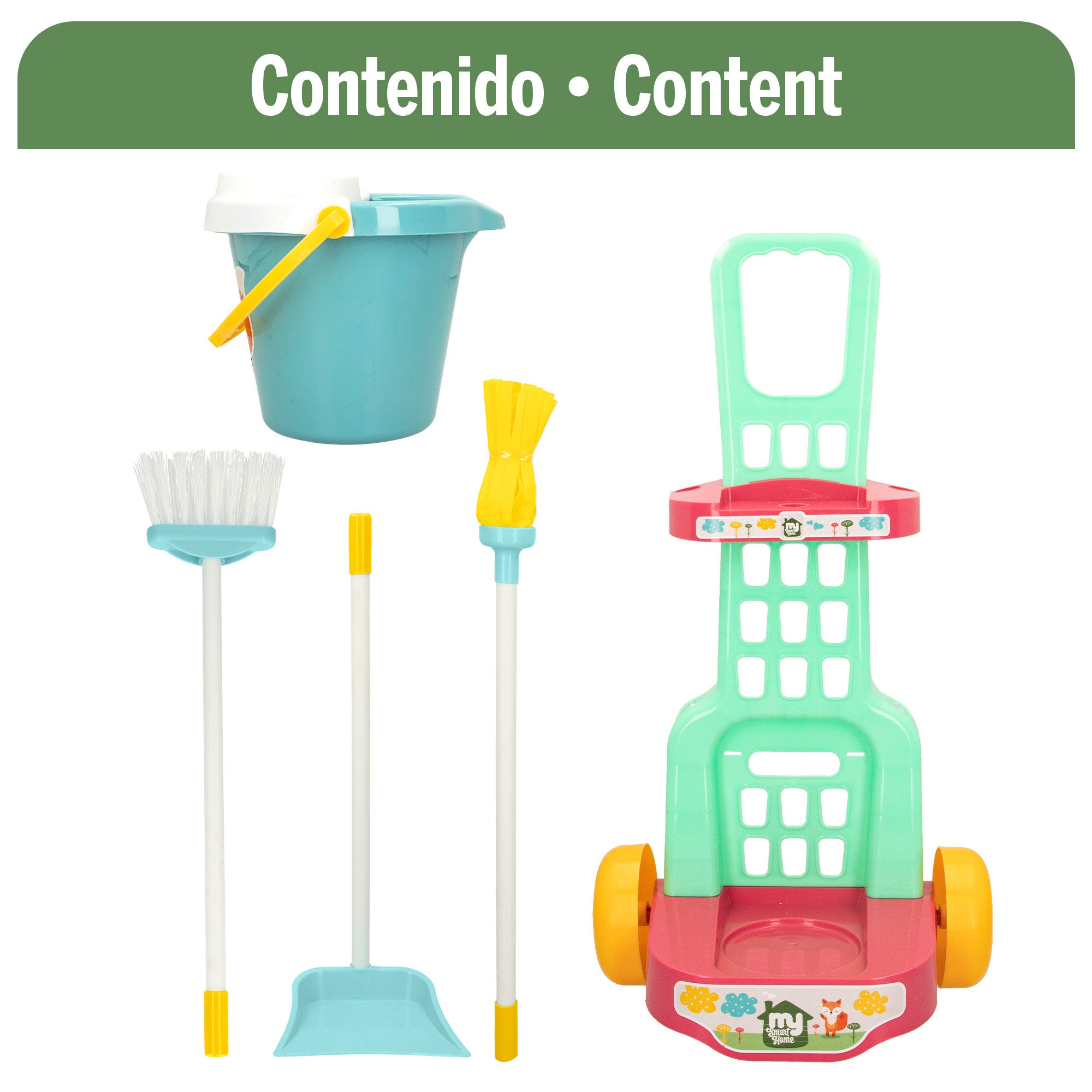 Carro limpieza juguete con utensilios 5 pzas My Sweet Home