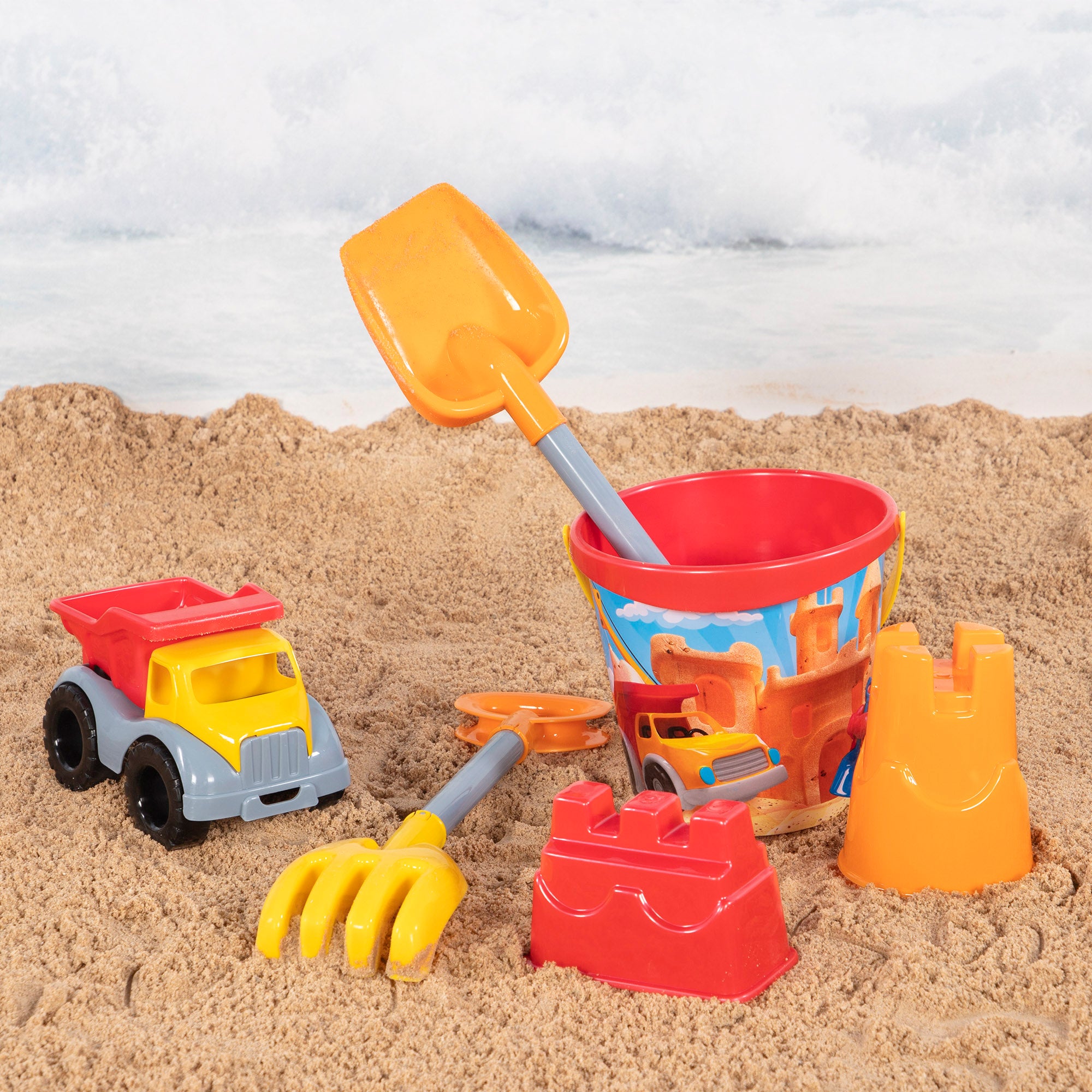 Set juguetes de playa con camión y accesorios Color Beach