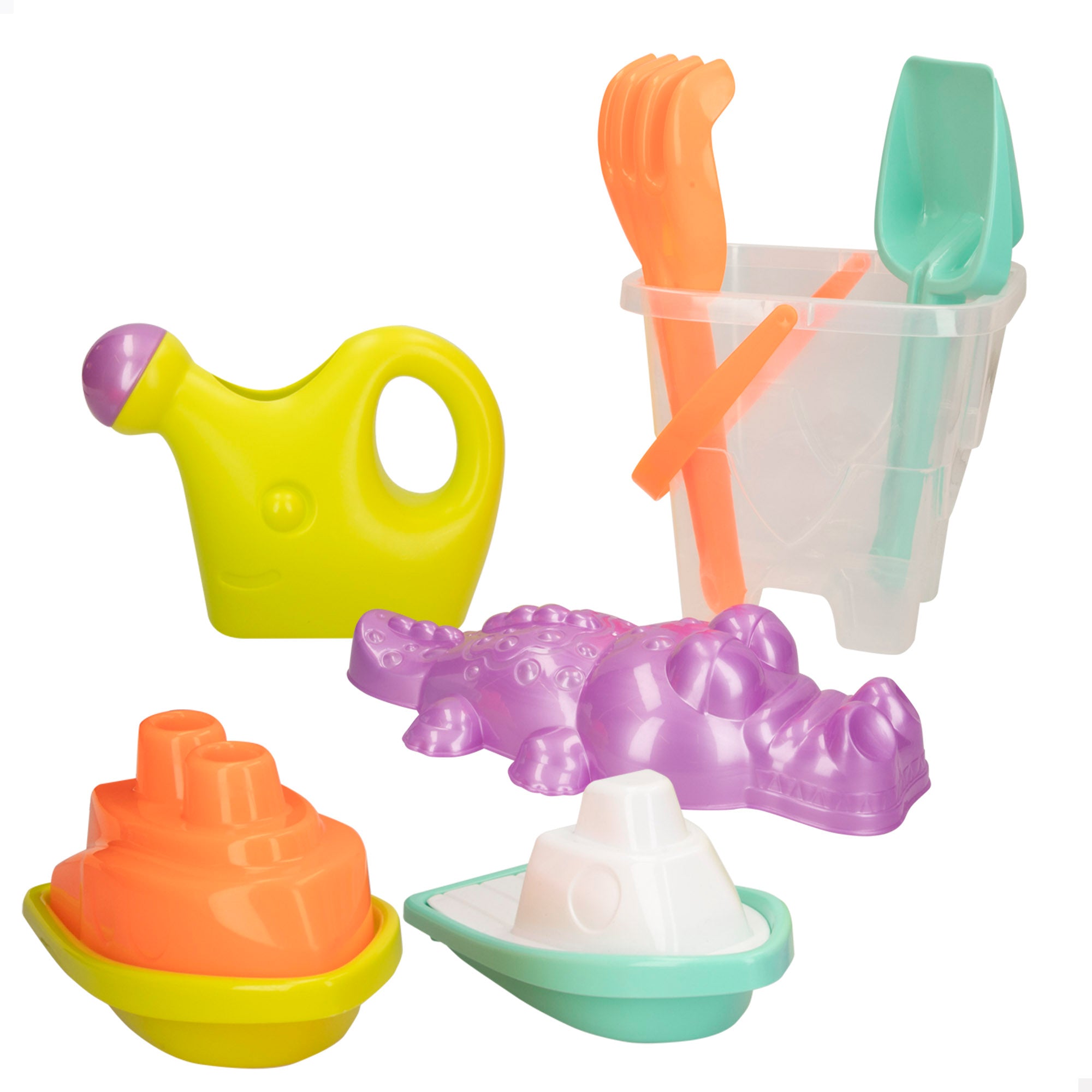 Set cubo de playa con accesorios Color Beach