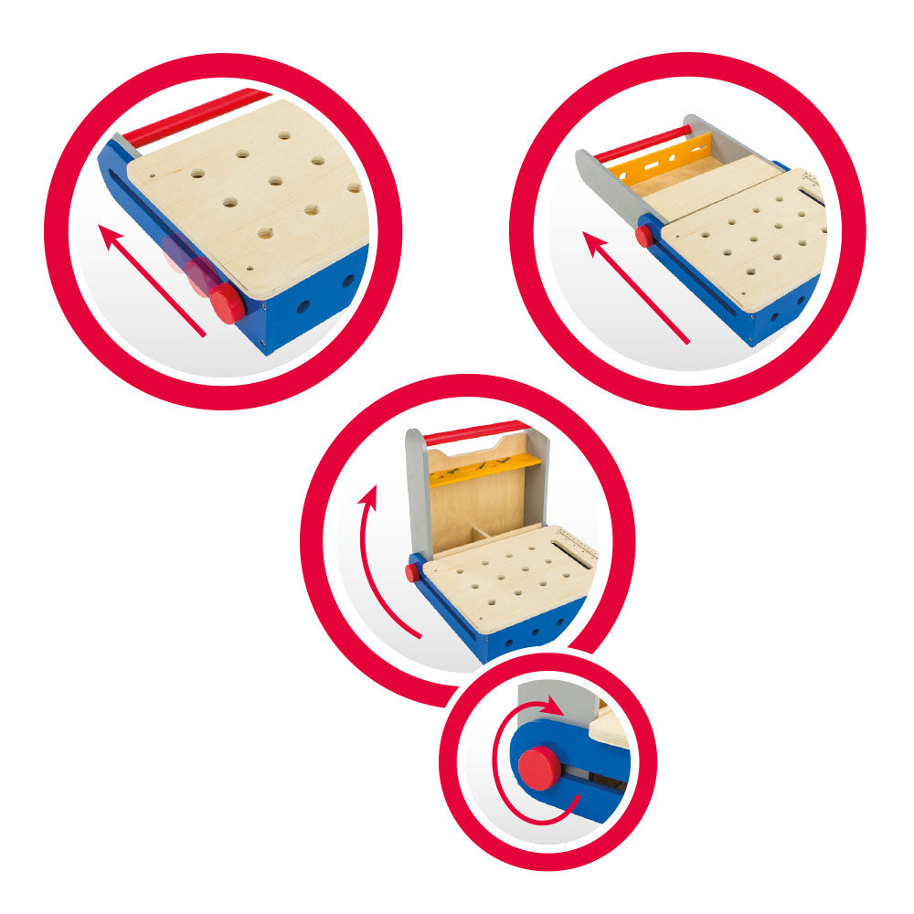 Caja herramientas de madera plegable PLAY & LEARN