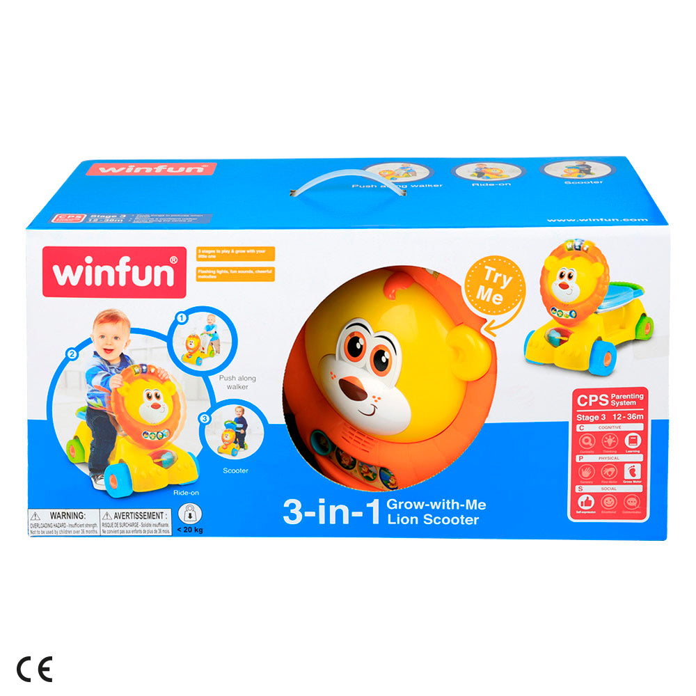 Leão de brincar Winfun com luzes e sons