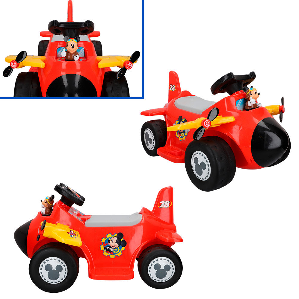 Aviãozinho de brinquedo do Mickey Mouse, movido a bateria de 6V