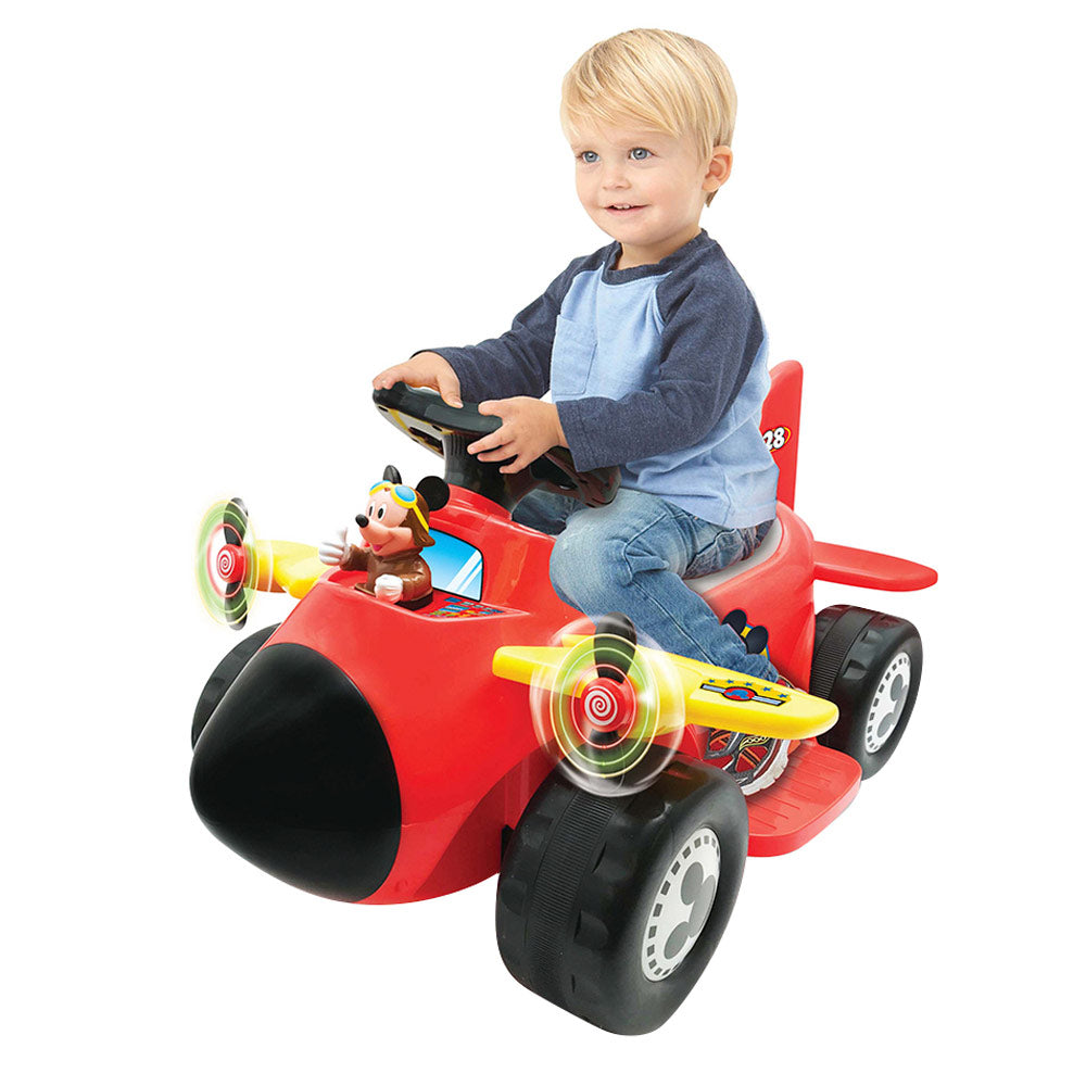 Aviãozinho de brinquedo do Mickey Mouse, movido a bateria de 6V