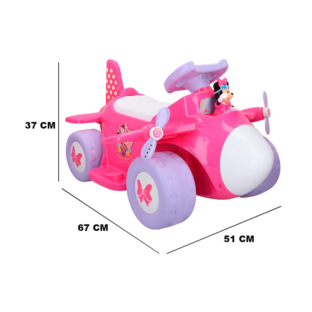 Aviãozinho de passeio da Minnie Mouse, movido a bateria de 6V