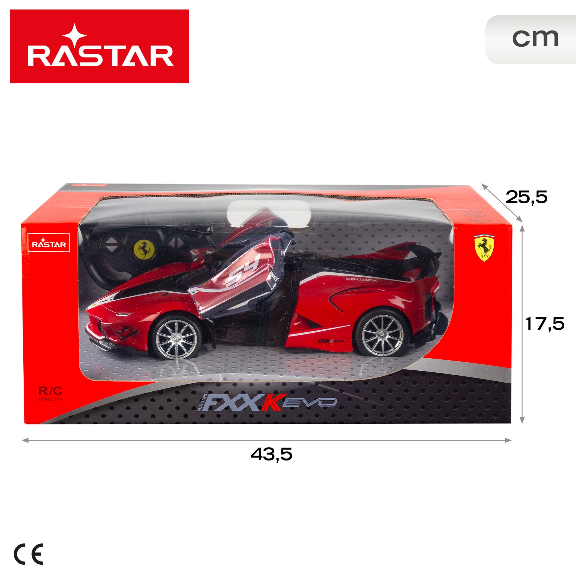 RASTAR Coche teledirigido Ferrari FXX K EVO 1:14