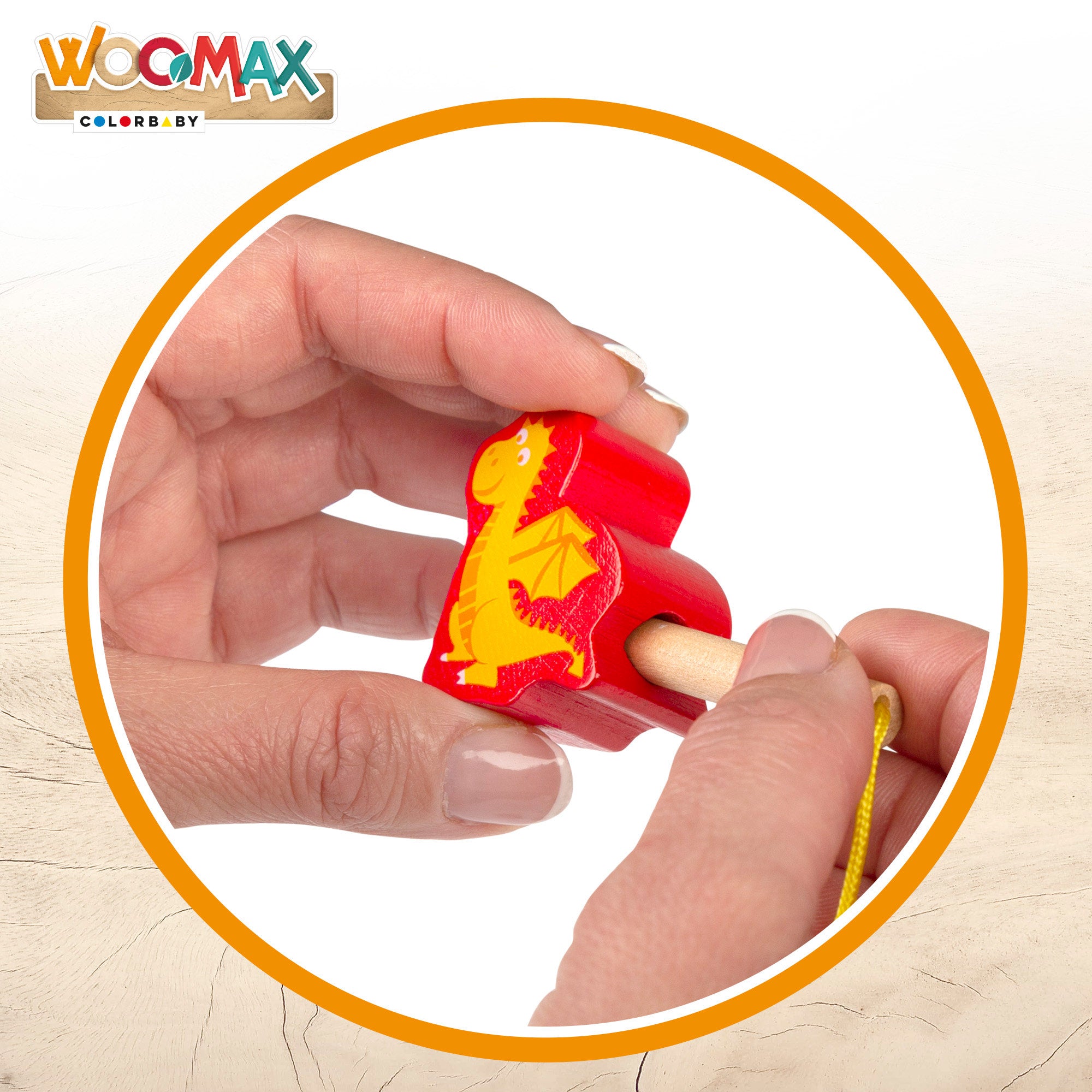 WOOMAX Juego de bloques de madera 32 piezas