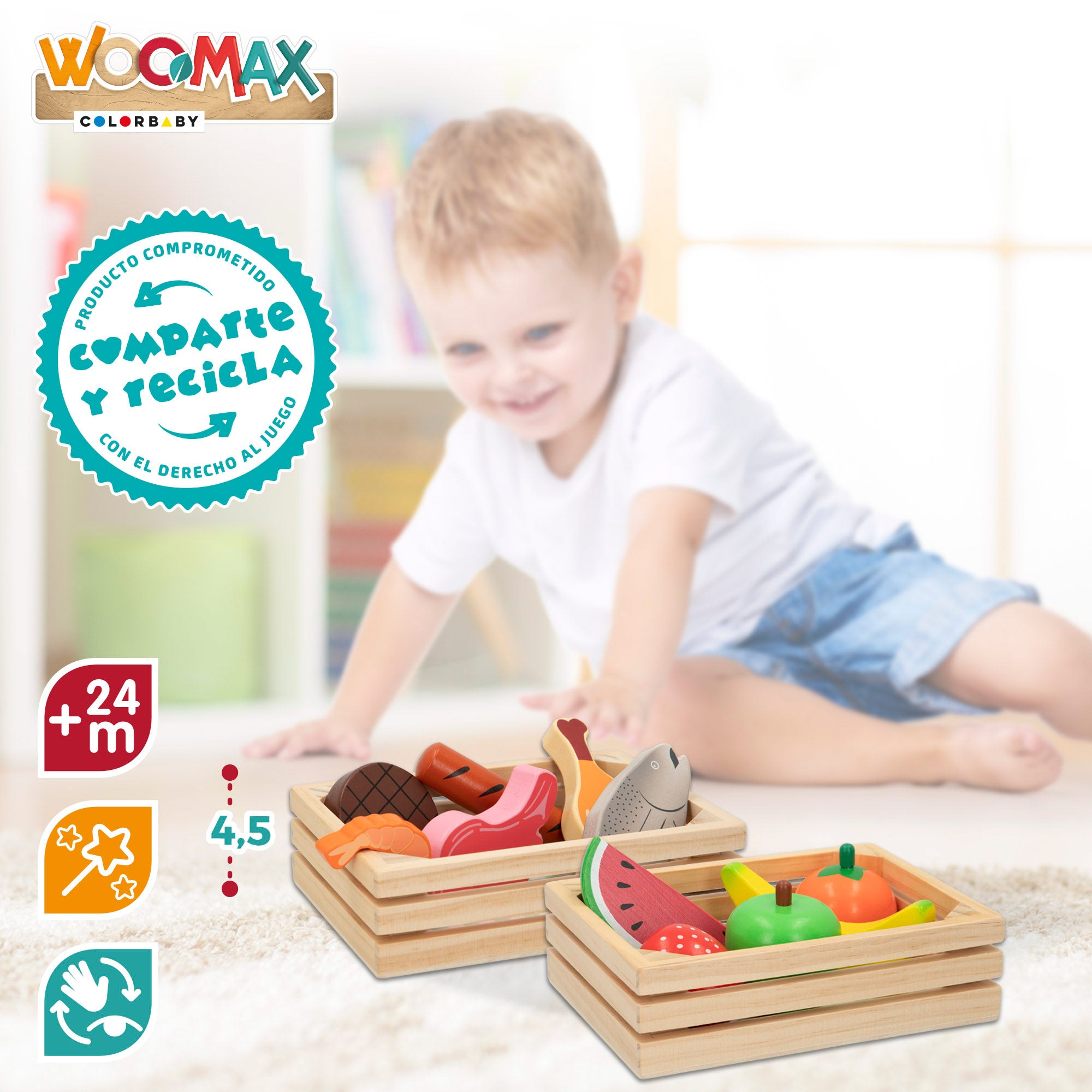 WOOMAX Cajas con alimentos de madera