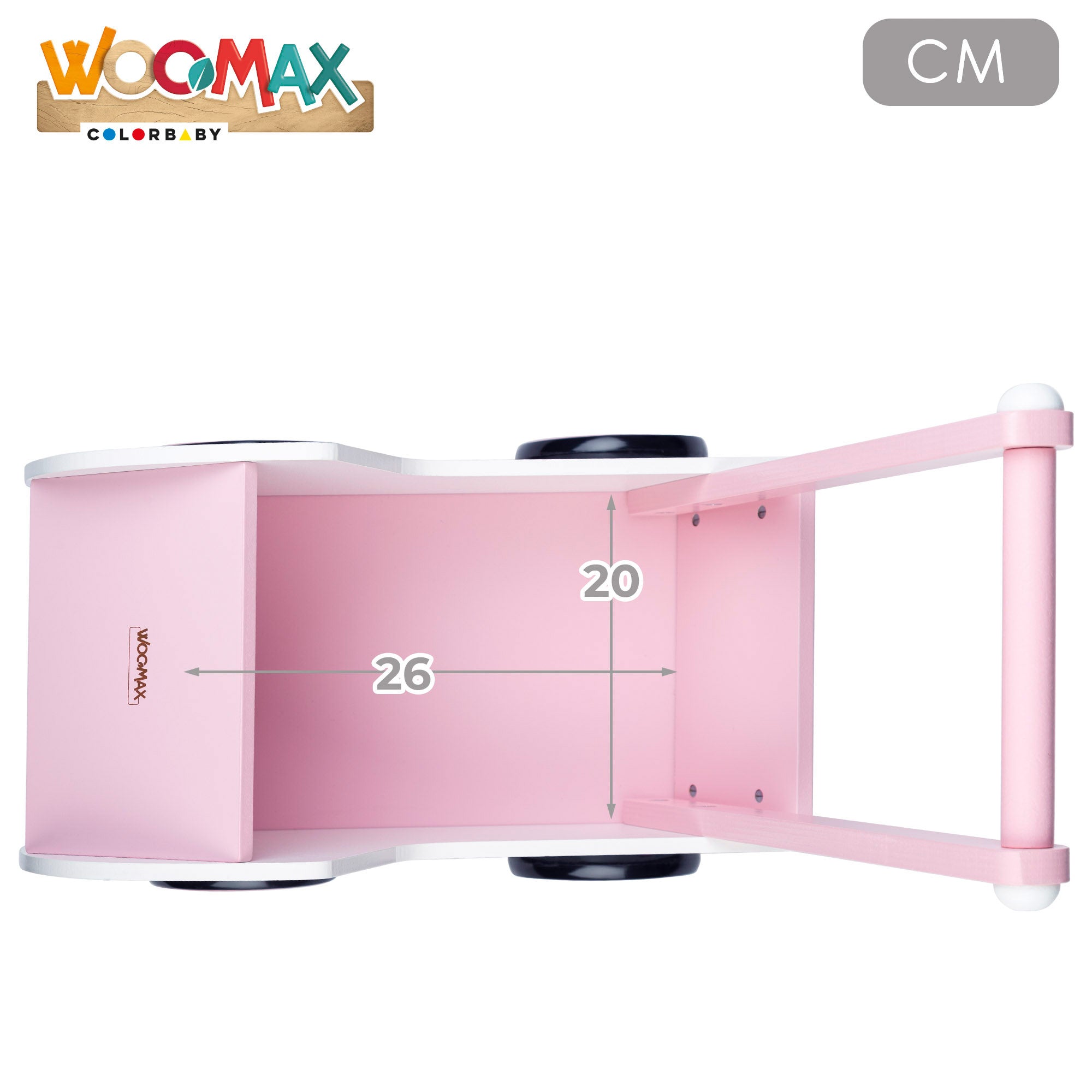 WOOMAX Carrito de muñecas madera