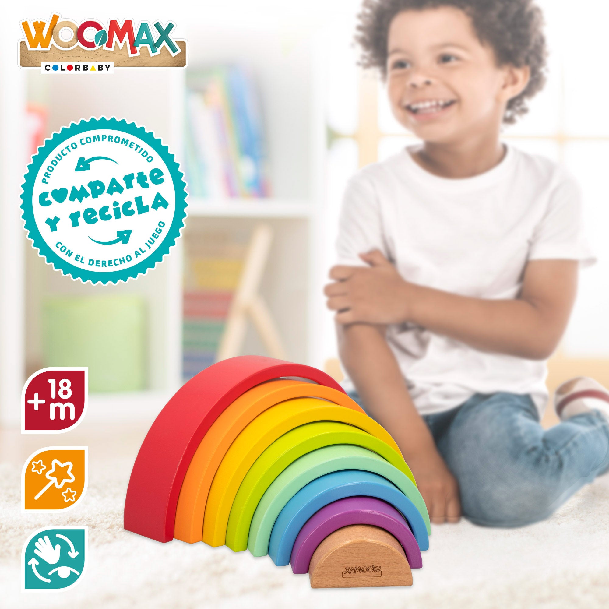 WOOMAX Arcoíris de madera