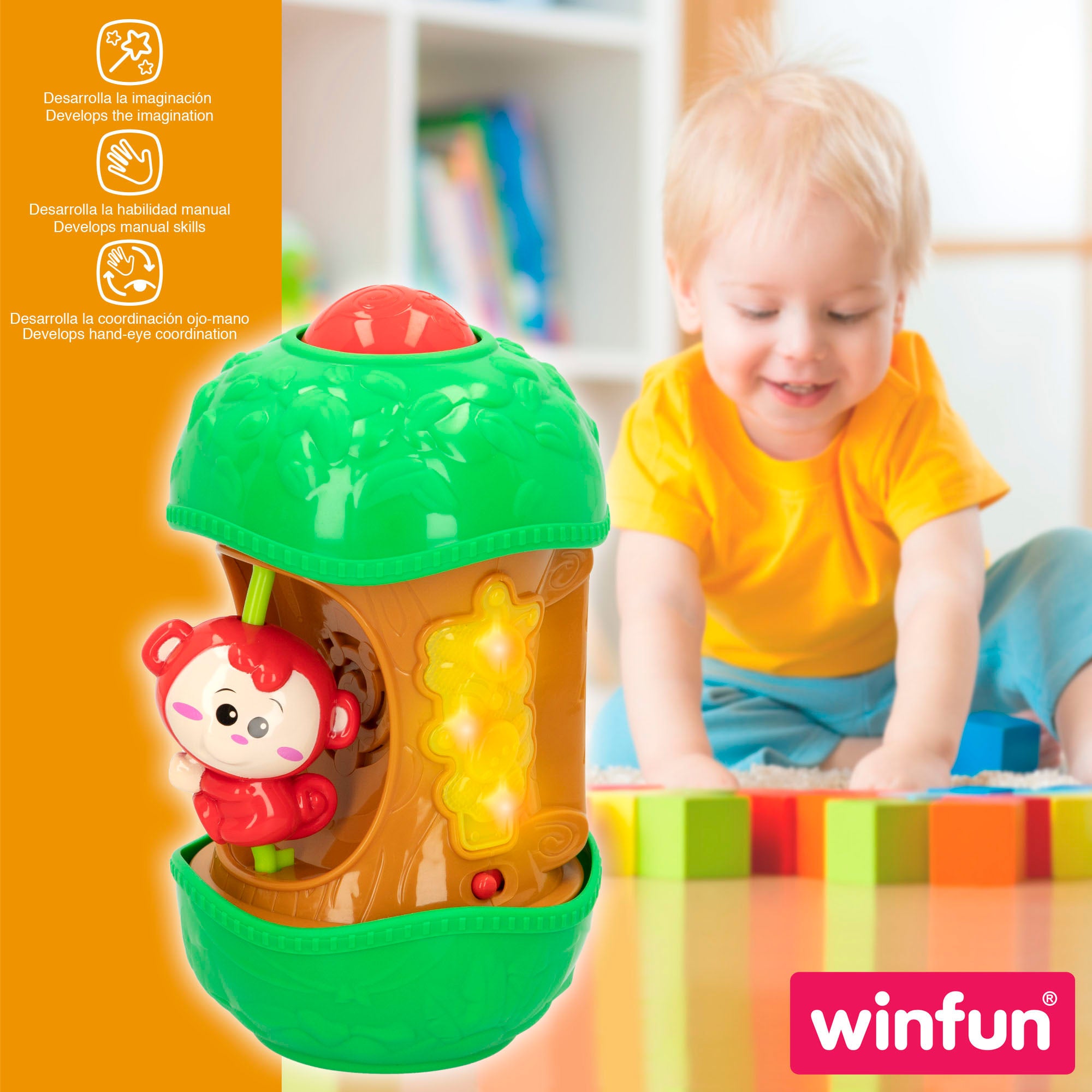 Winfun Juego actividades mono de juguete