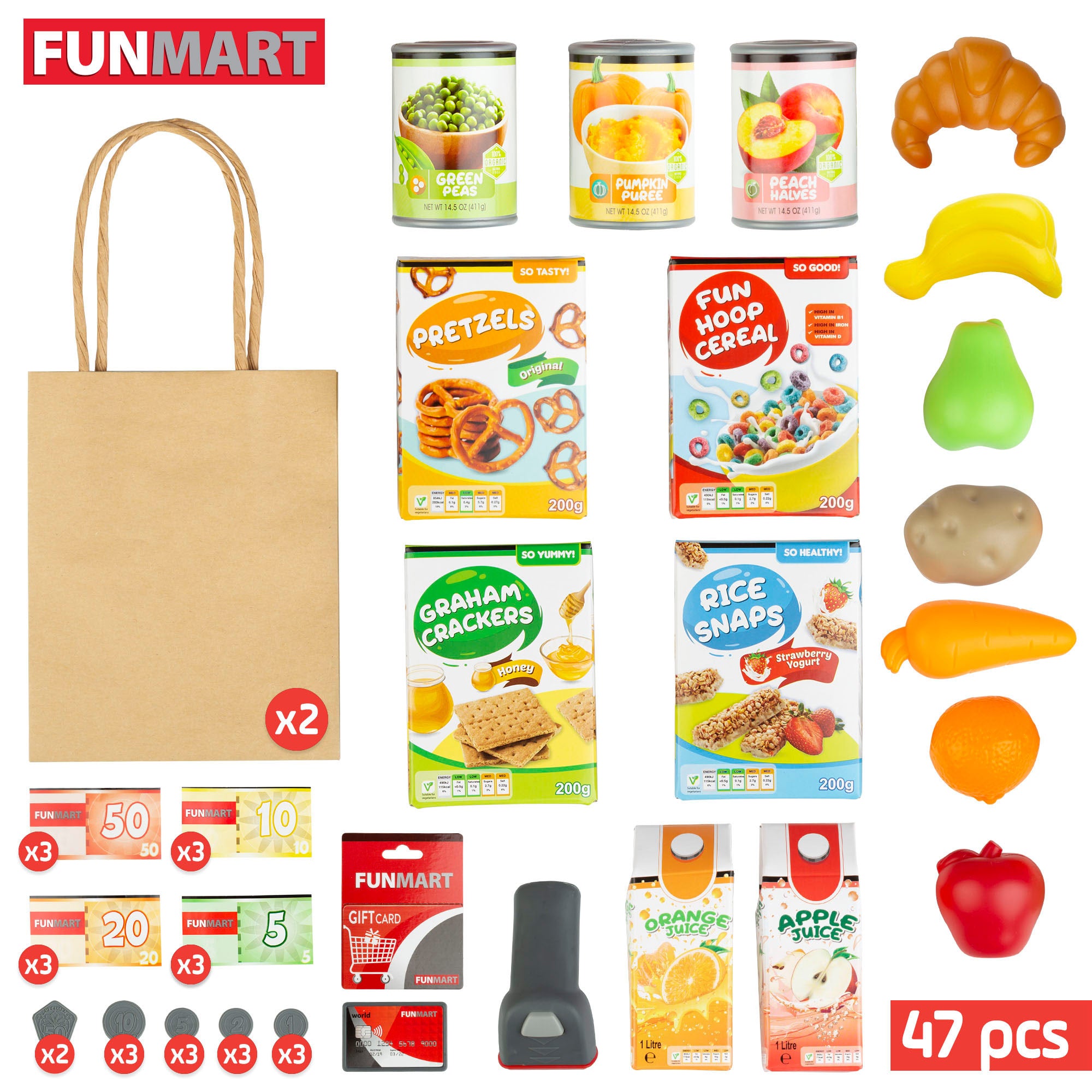 Supermercado juguete con accesorios, luz y sonidos FUNMART