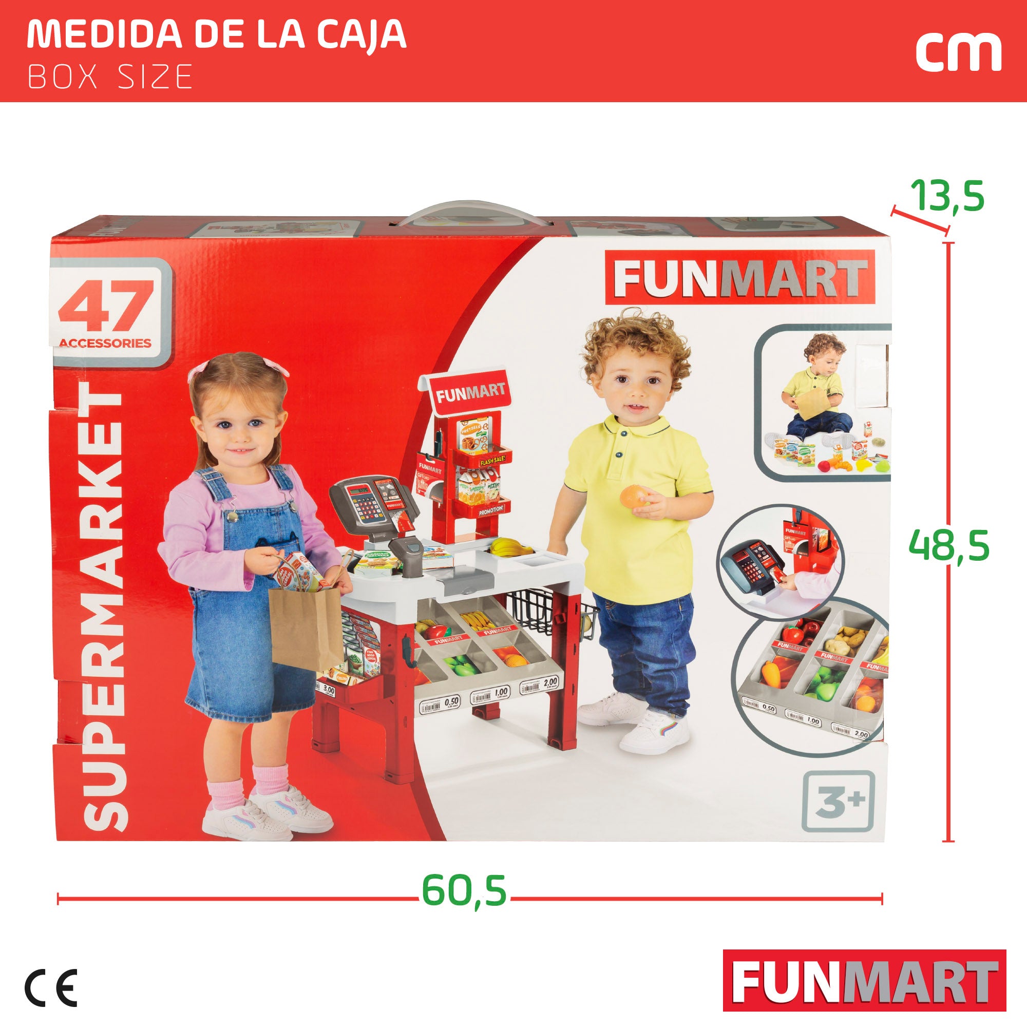 Supermercado juguete con accesorios, luz y sonidos FUNMART