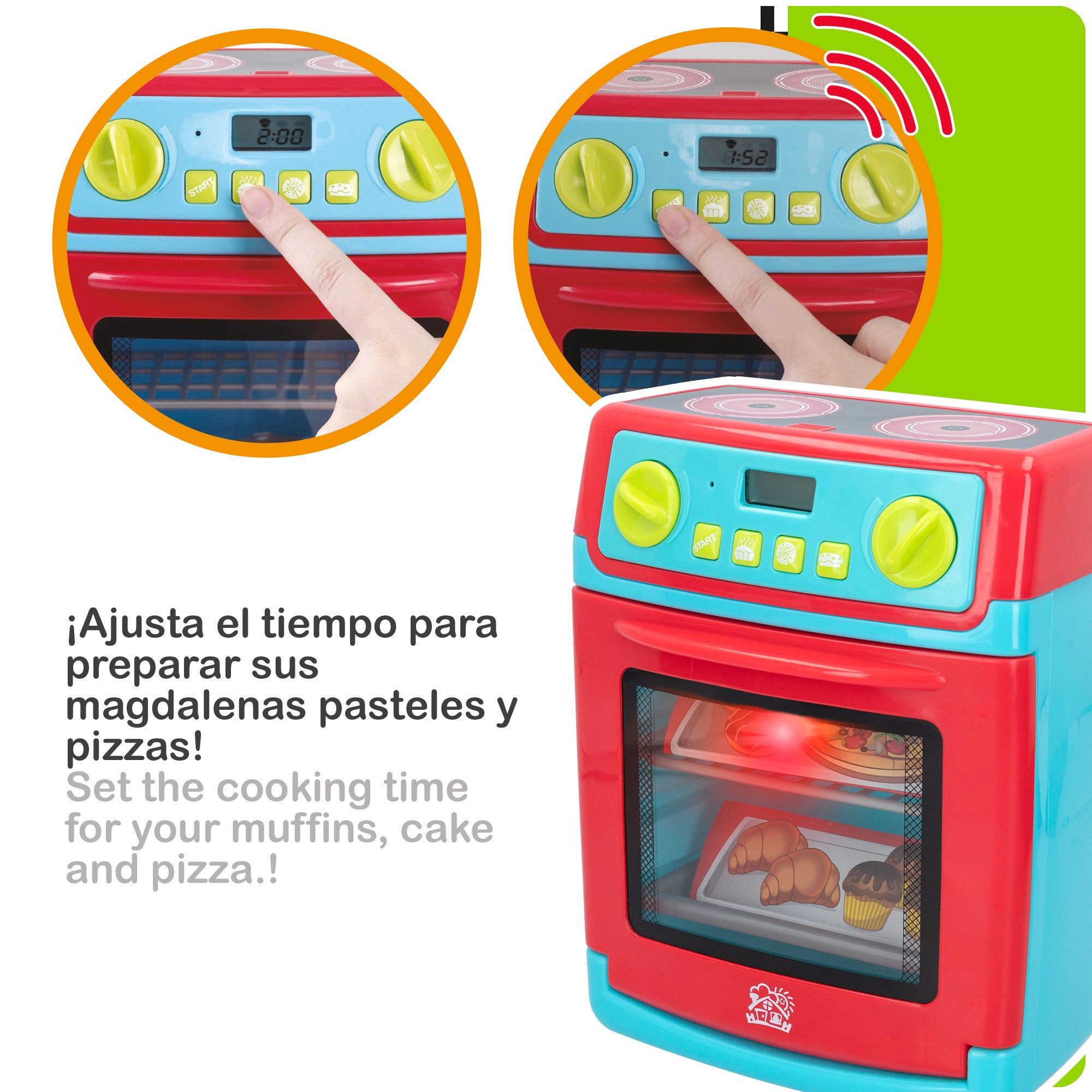 PLAY Horno de juguete para niños con luz y sonido