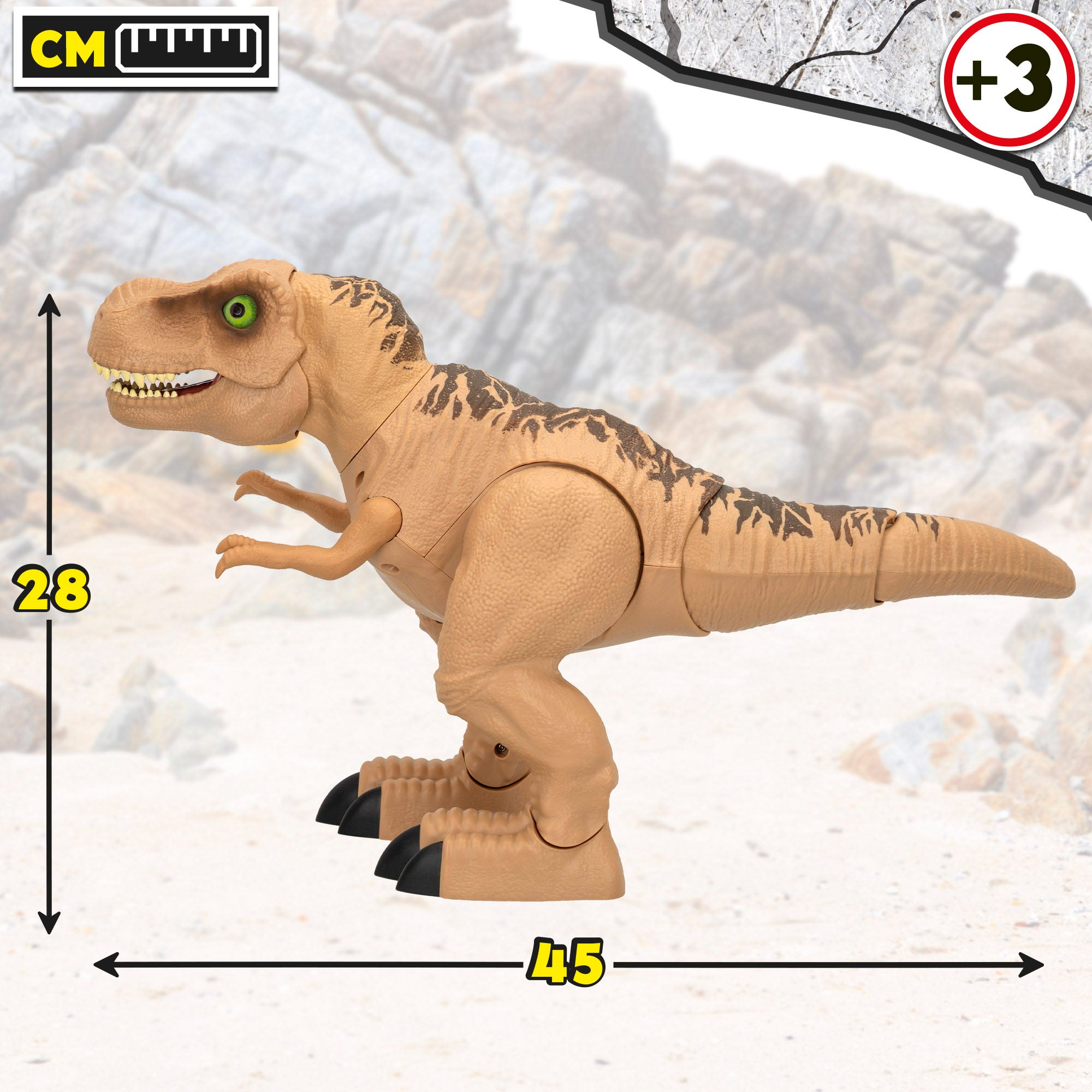 Dinosaurio T-Rex interactivo con movimientos y sonidos realistas Dinos Unleashed