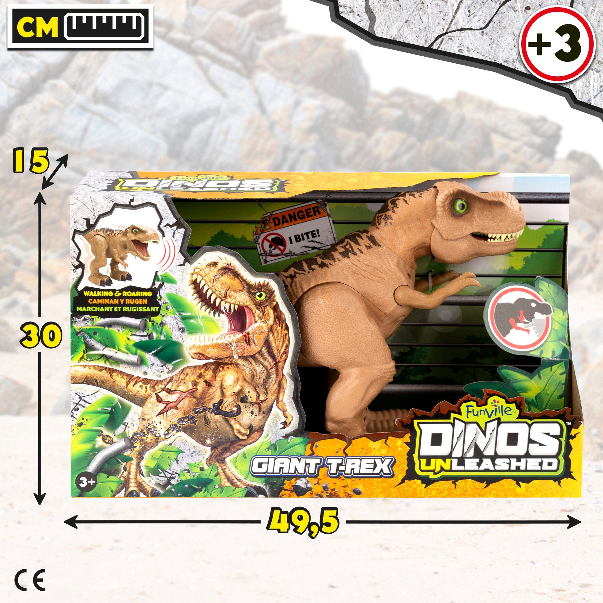 Dinosaurio T-Rex interactivo con movimientos y sonidos realistas Dinos Unleashed