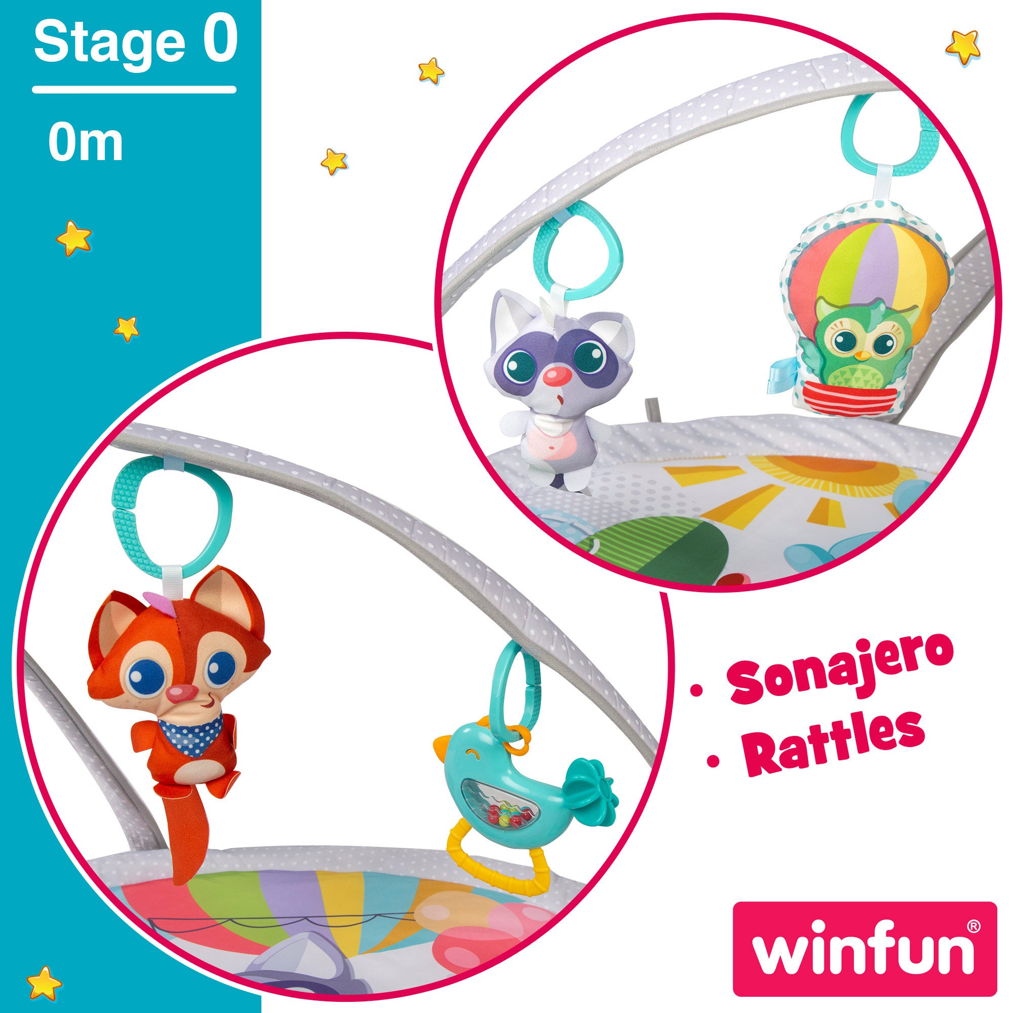 Tapete de atividades infantis Winfun