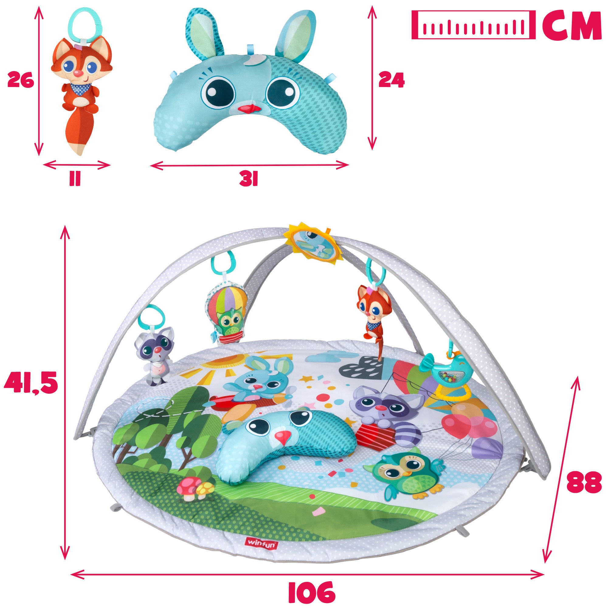 Tapete de atividades infantis Winfun