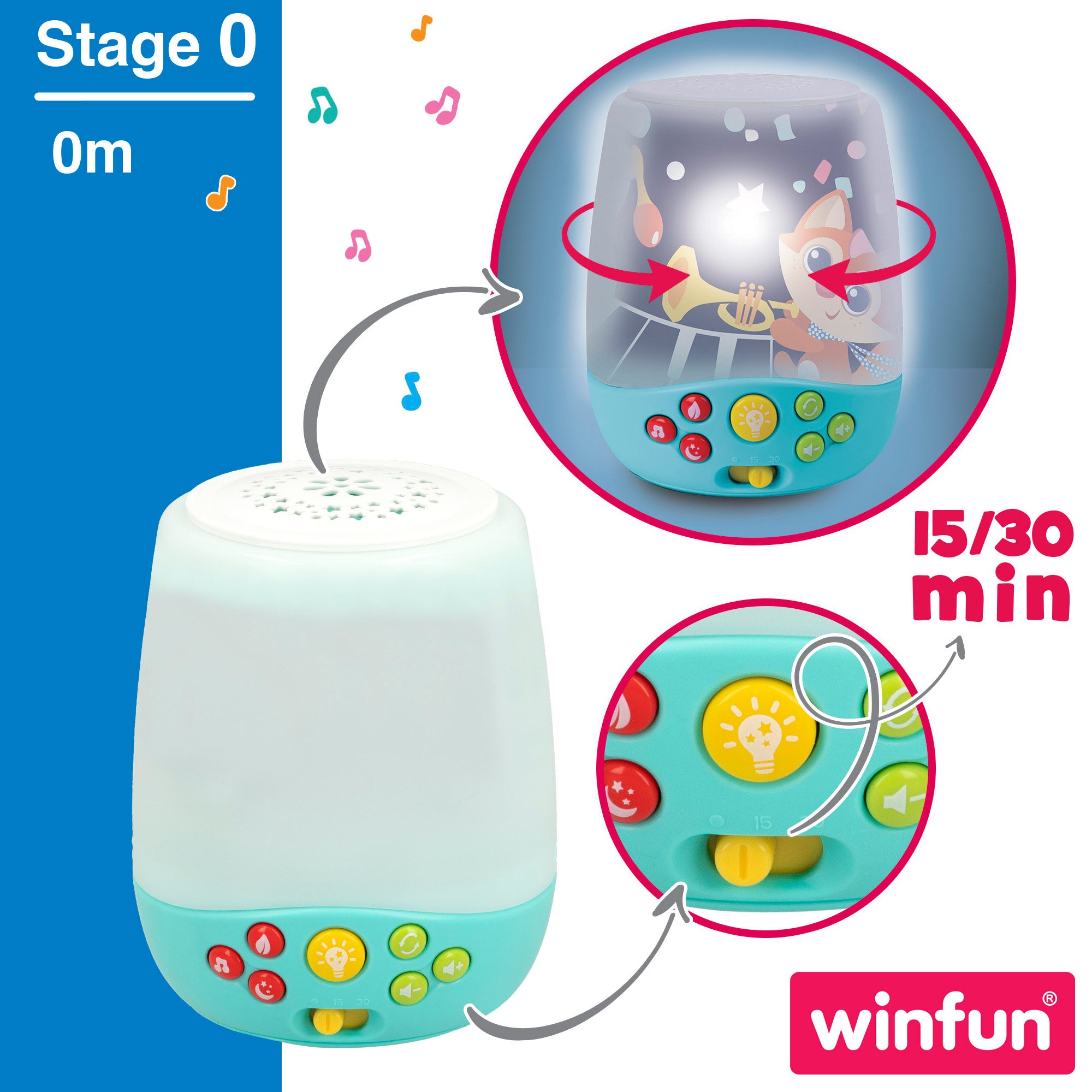 Winfun Proyector para bebé 3 en 1