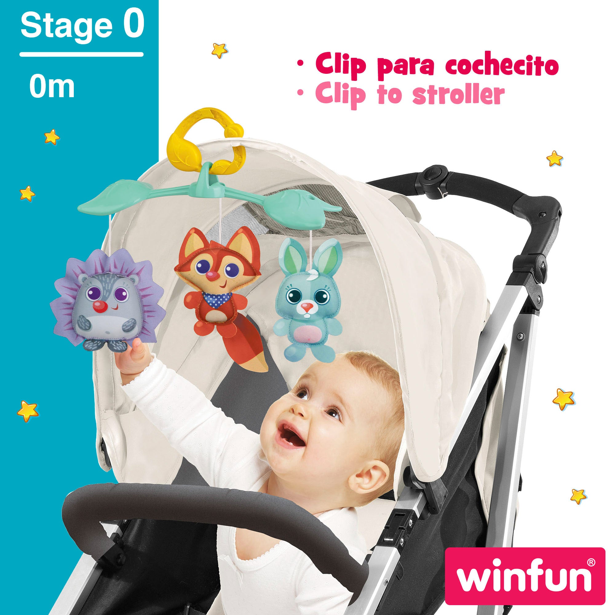Mobile relaxante 3 em 1 para berço Winfun