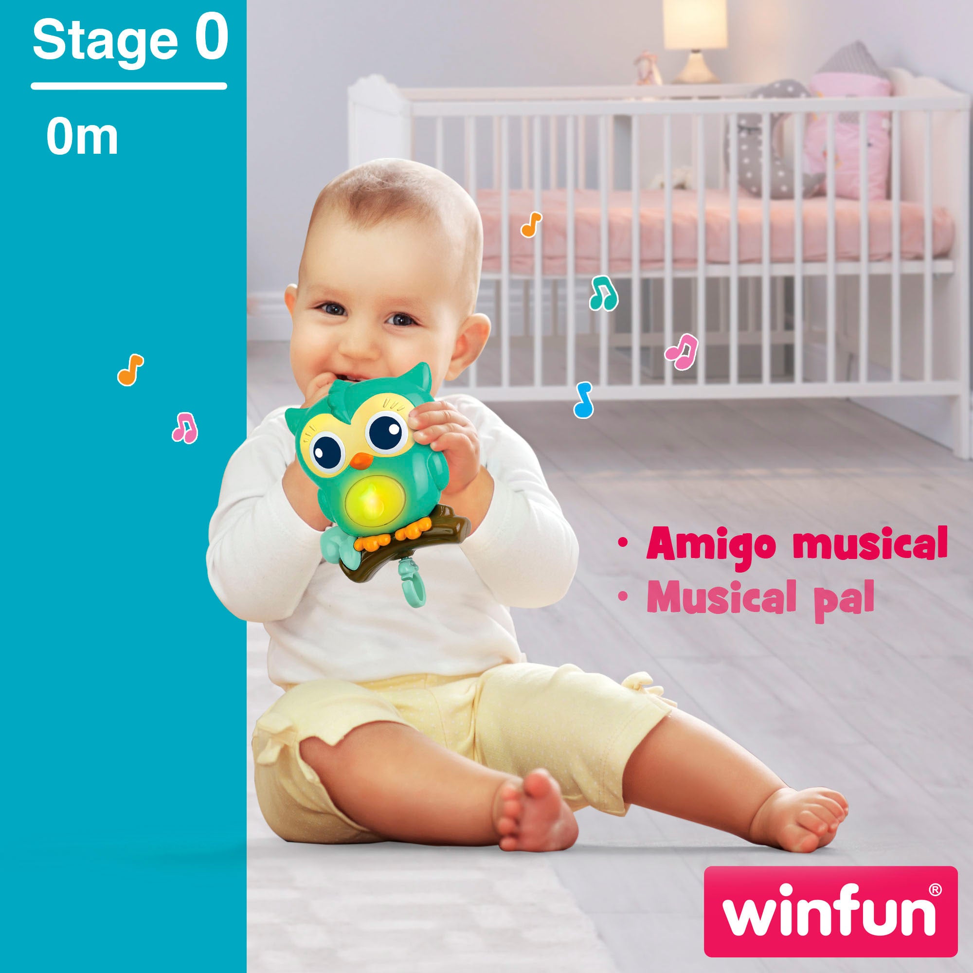 Mobile relaxante 3 em 1 para berço Winfun