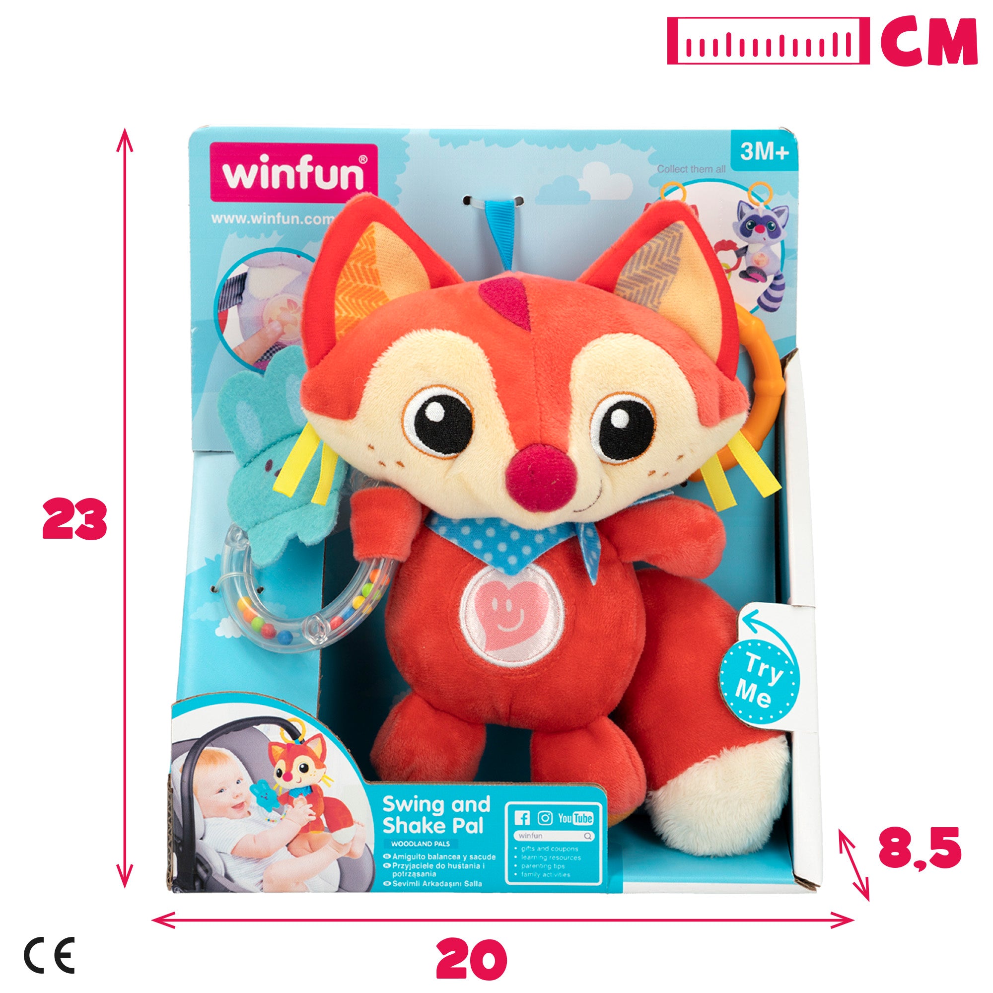 Chocalho de raposa de peluche Winfun