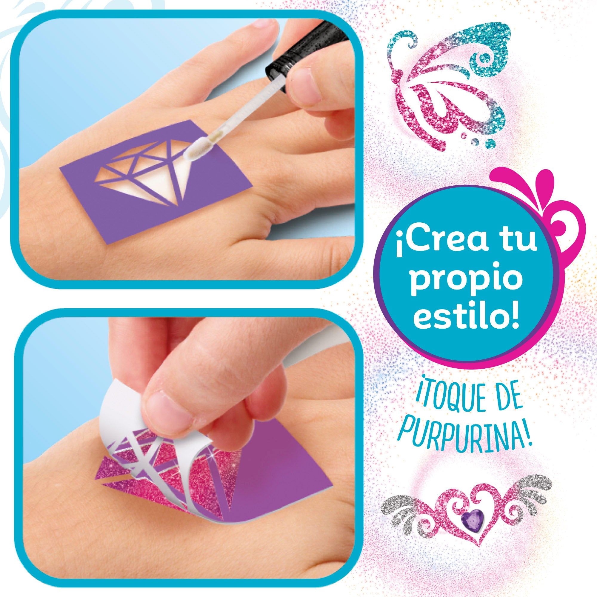 Shimmer 'n Sparkle Centro de uñas y tatuajes para niñas