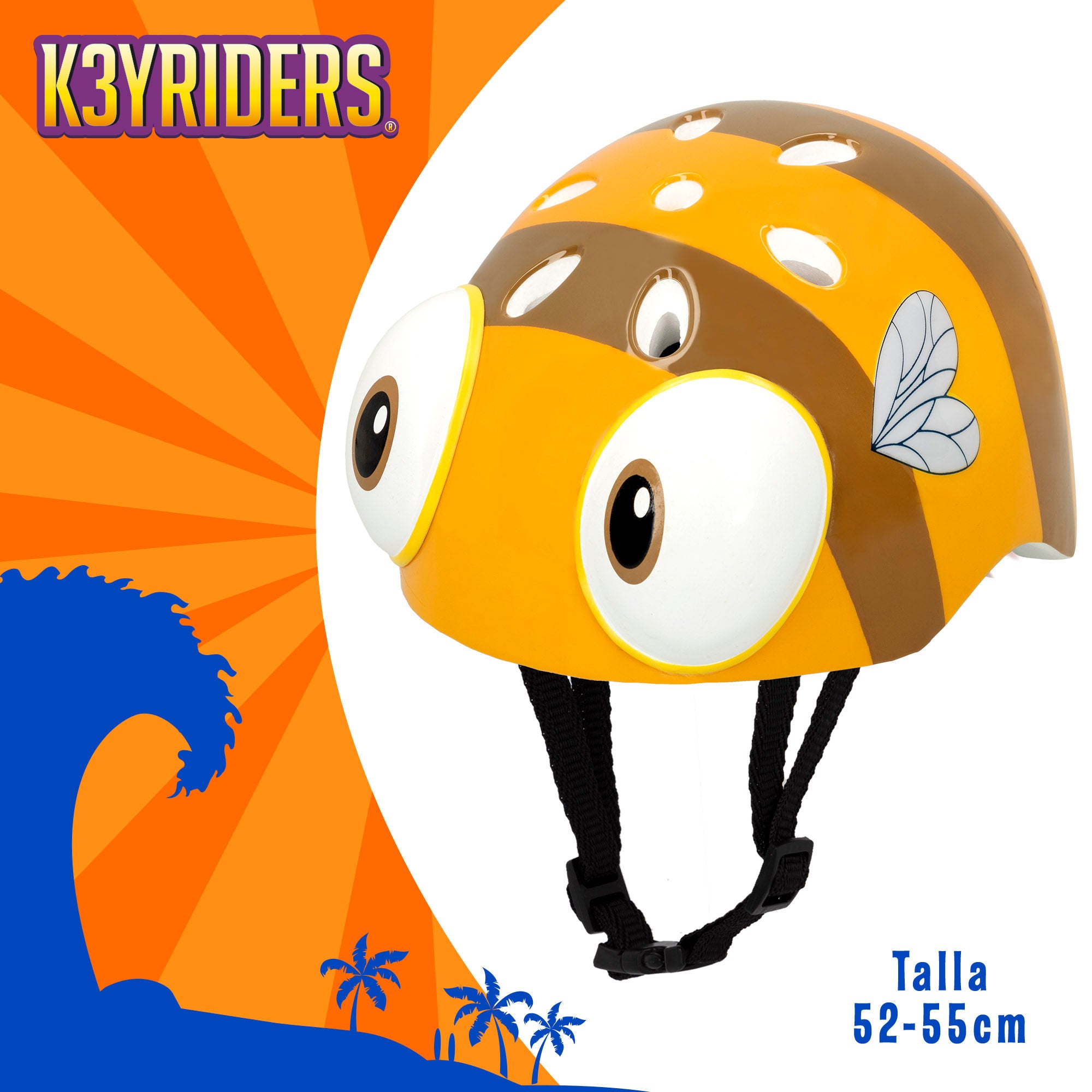 Casco patinete 3D abeja K3YRIDERS