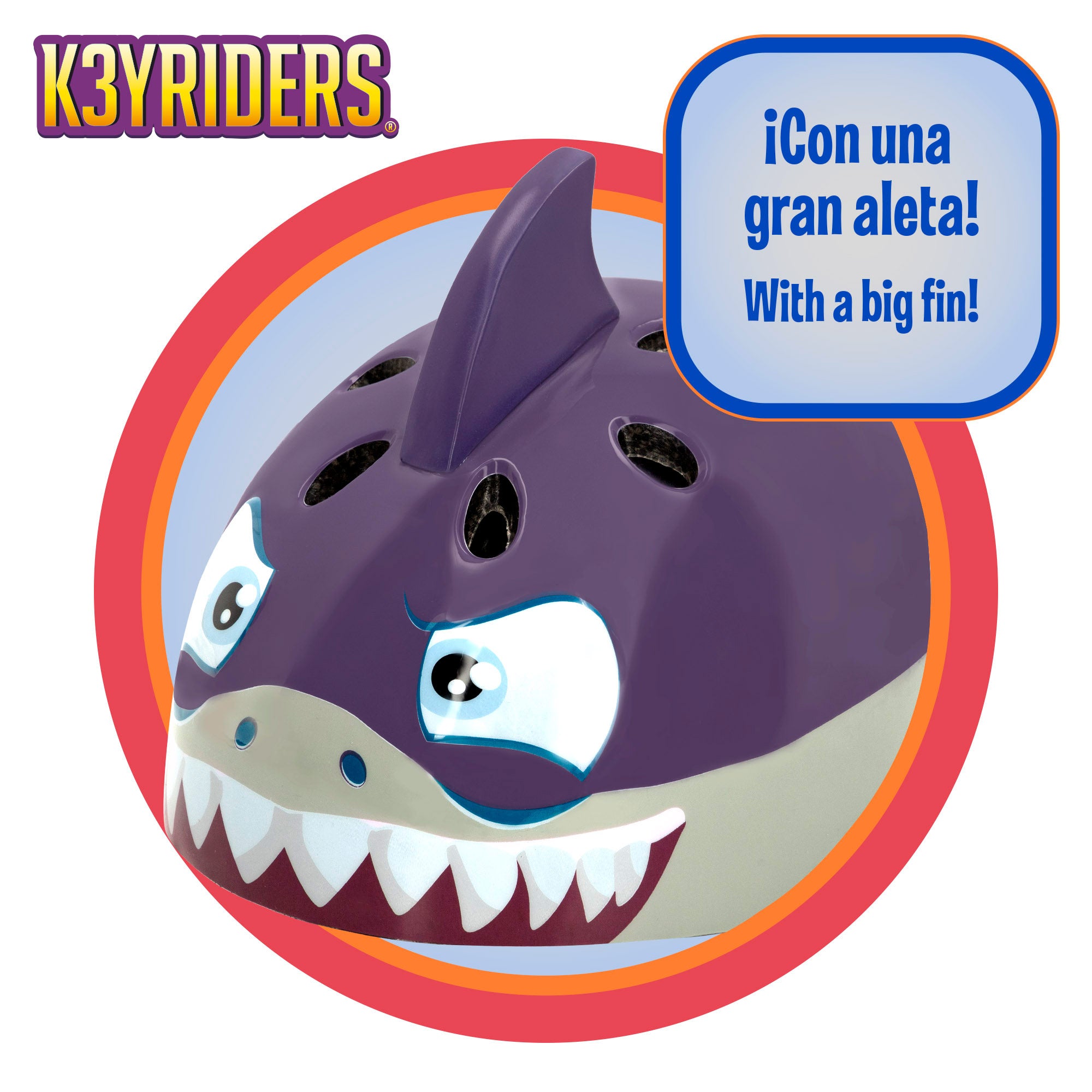 Casco 3D patinete tiburón K3YRIDERS